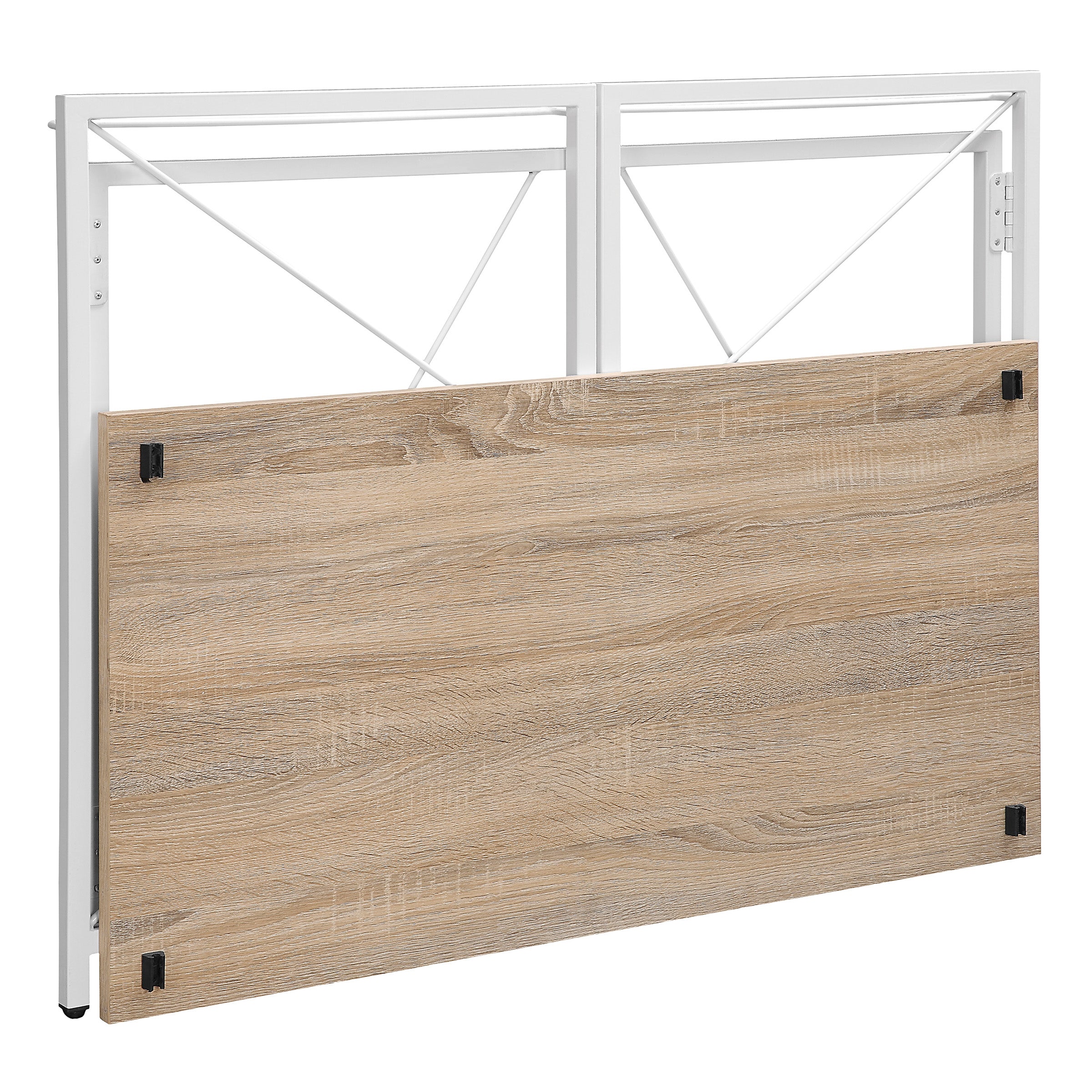 Ravel Tool-less Folding Desk - River Oak/White