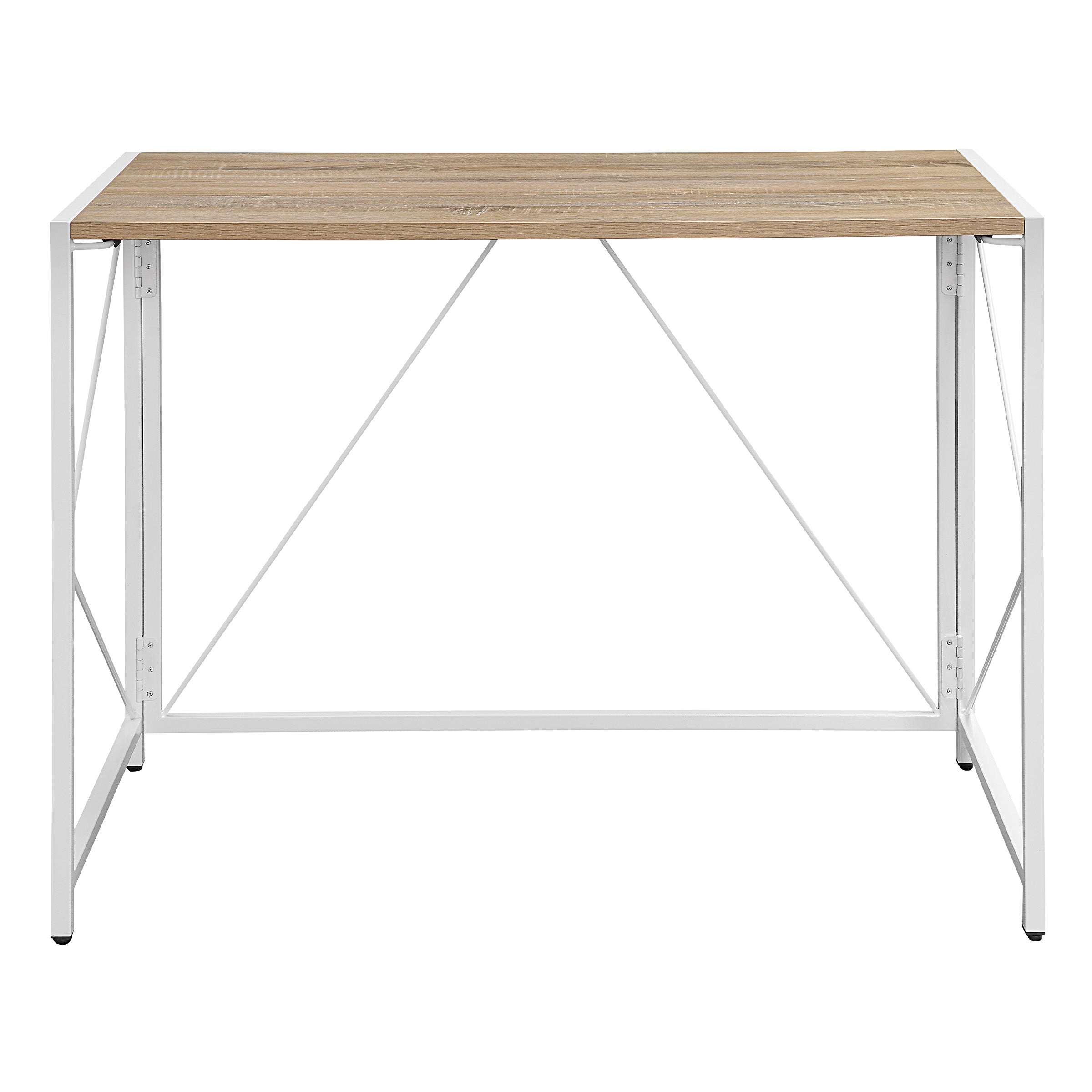 Ravel Tool-less Folding Desk - River Oak/White