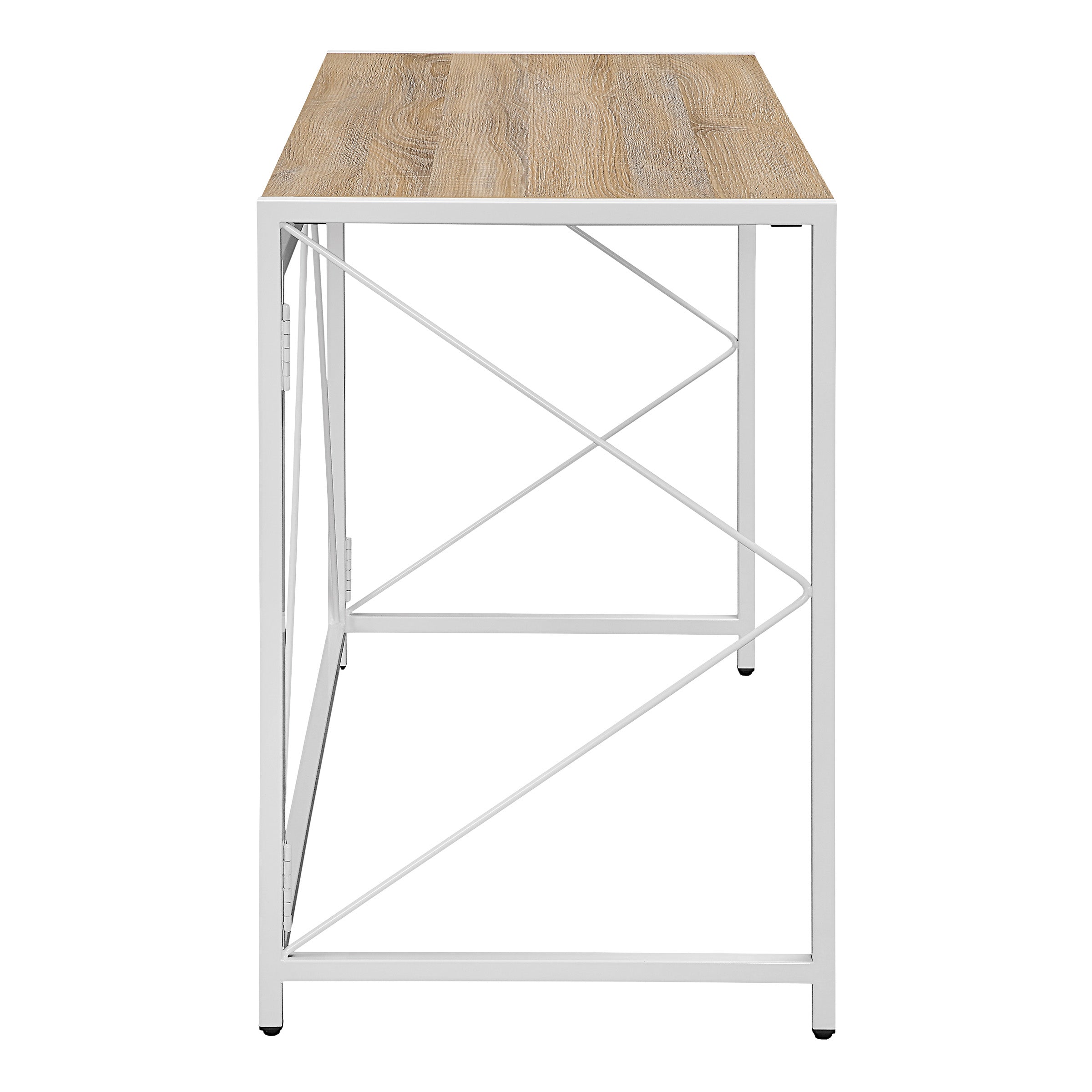 Ravel Tool-less Folding Desk - River Oak/White