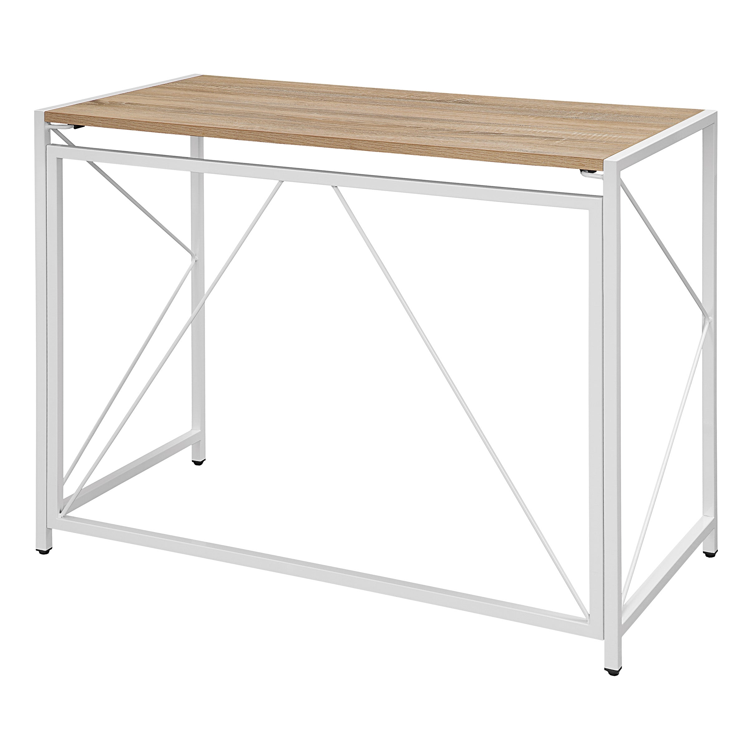 Ravel Tool-less Folding Desk - River Oak/White