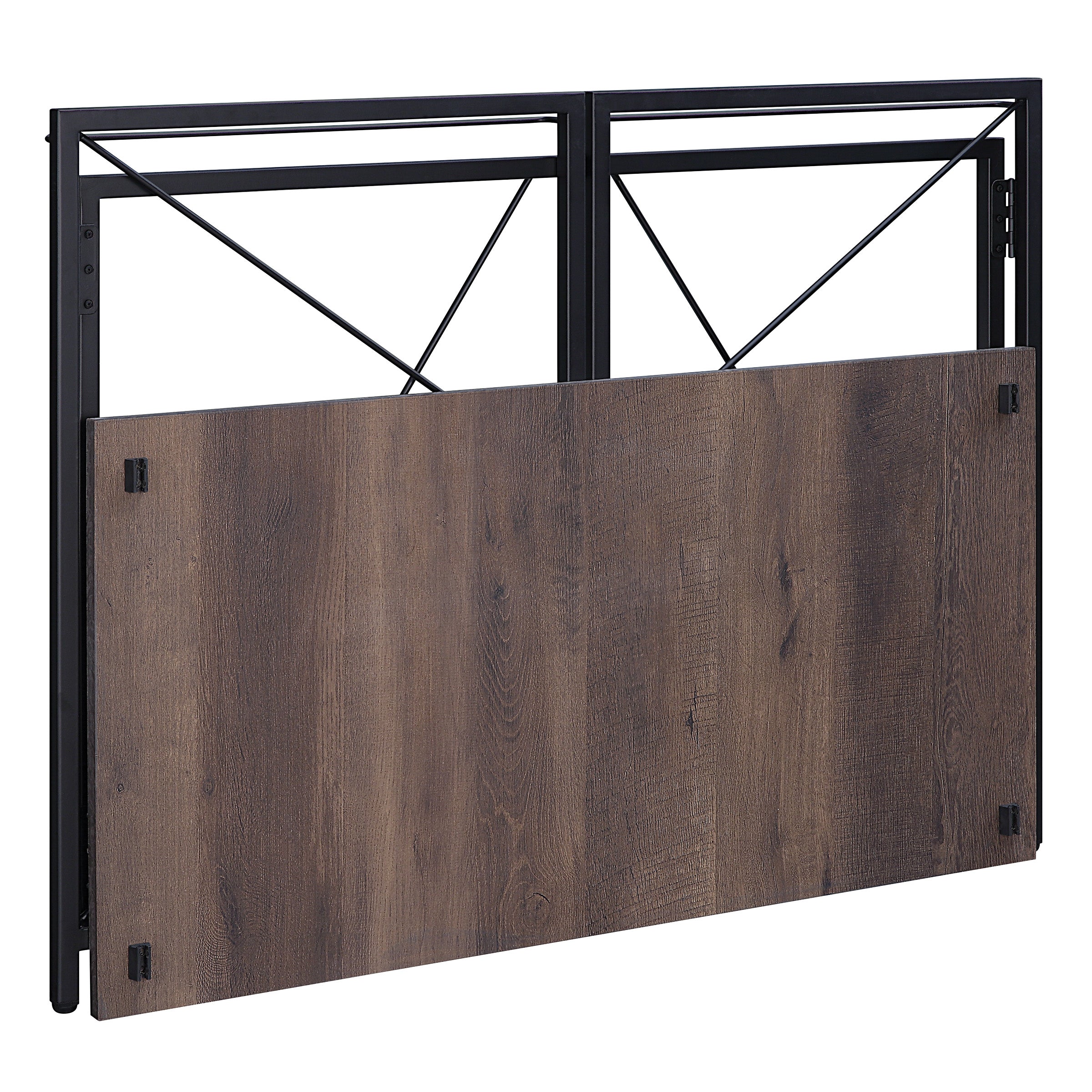 Ravel Tool-less Folding Desk - Grey Oak/Black