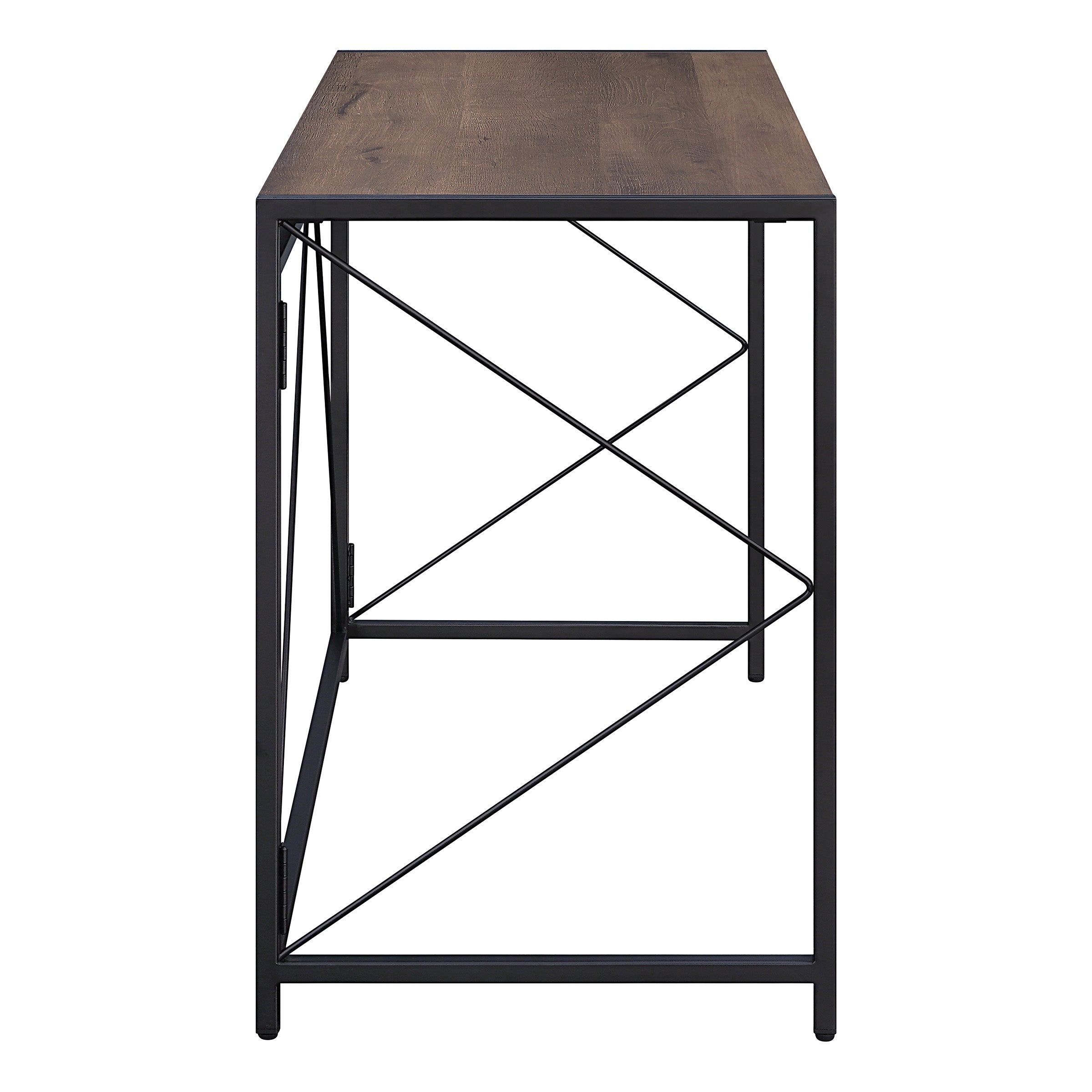 Ravel Tool-less Folding Desk - Grey Oak/Black
