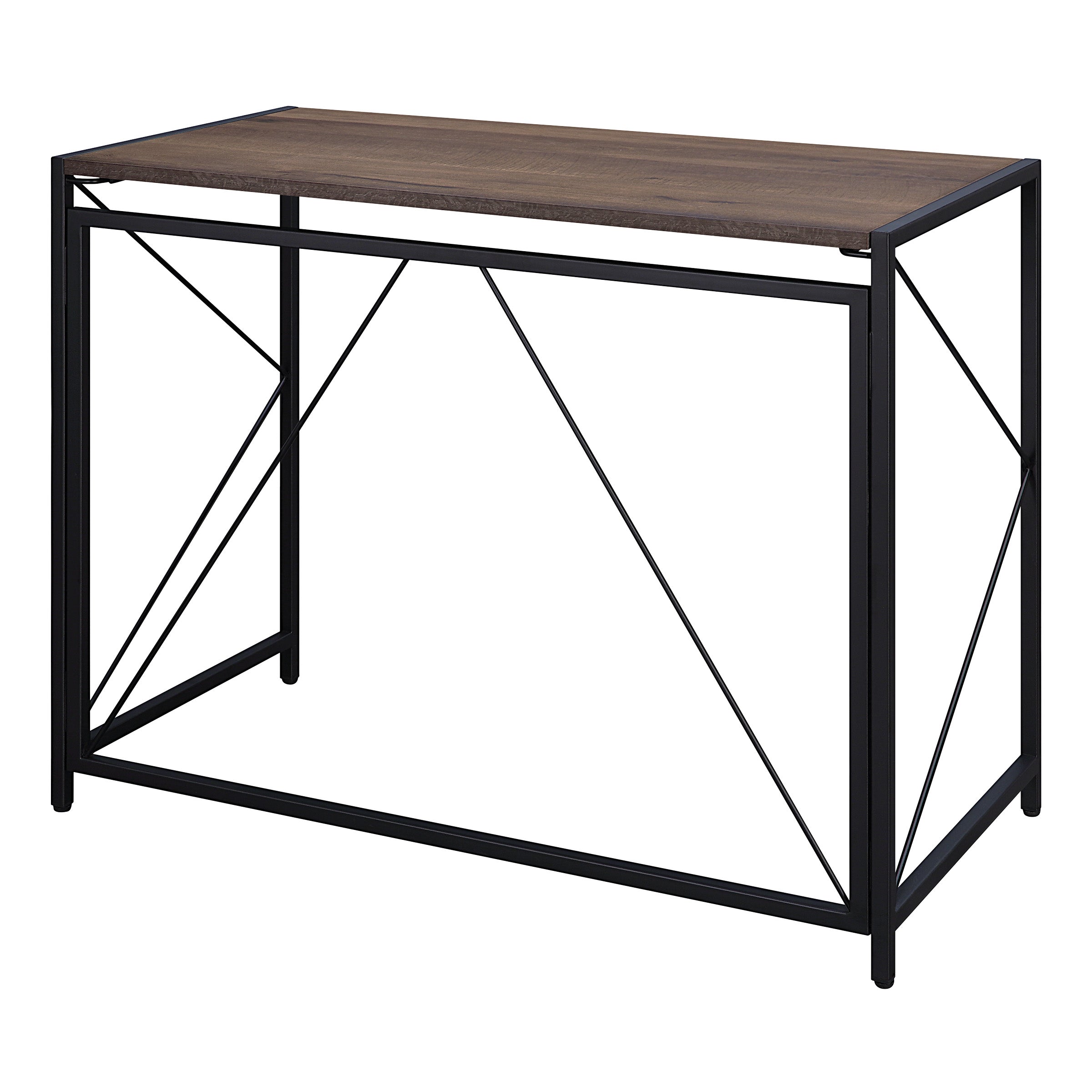 Ravel Tool-less Folding Desk - Grey Oak/Black