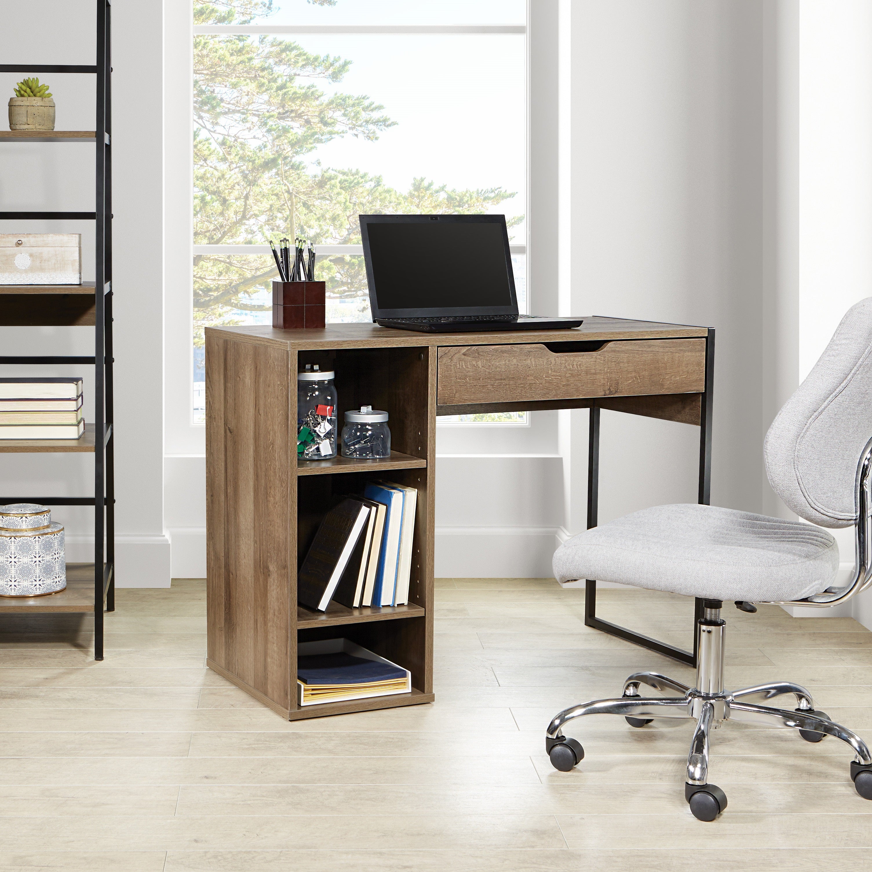 Ravel 40"W Desk - Grey Oak