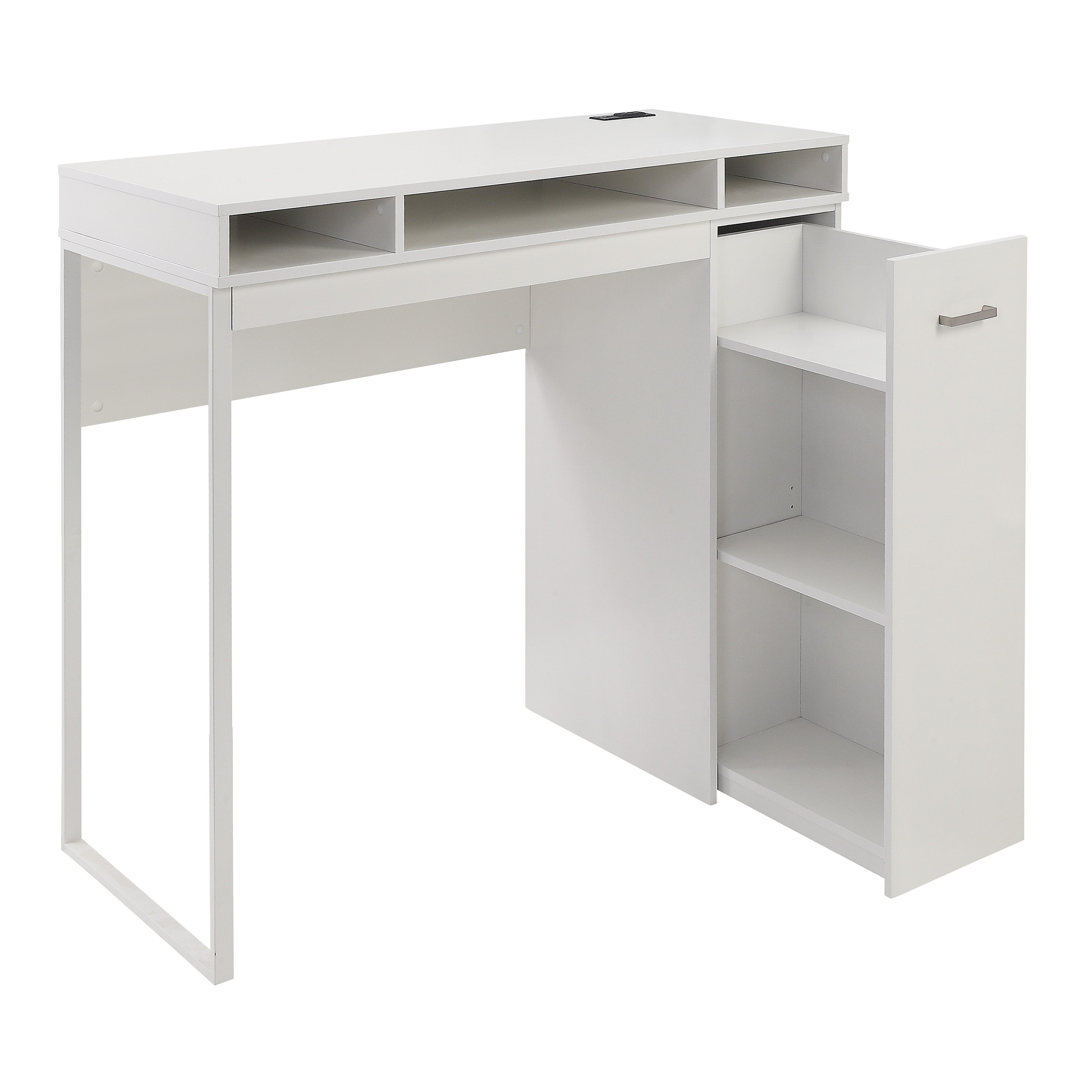 Ravel 47"W Desk with Storage - White