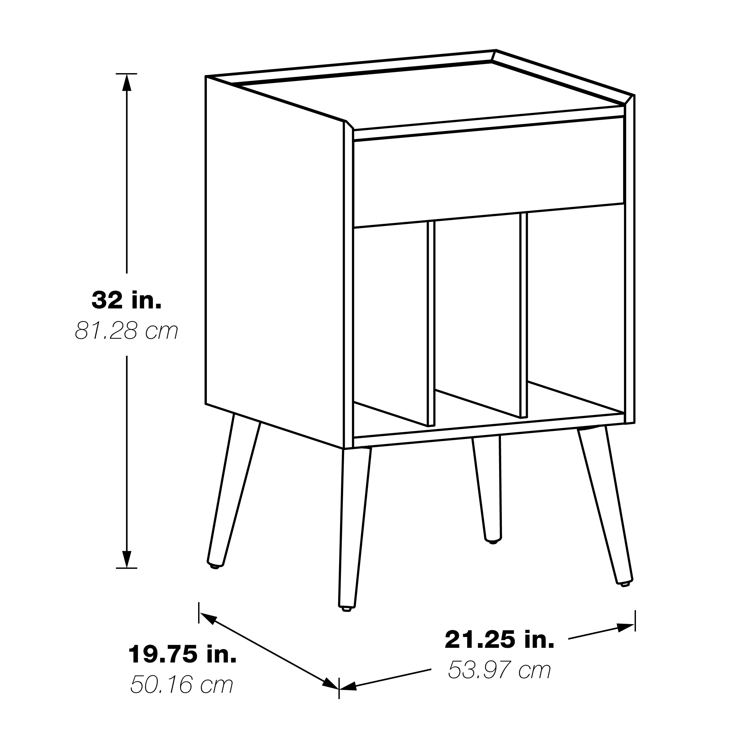 Revolution Record Player Stand  - Norwegian Alder