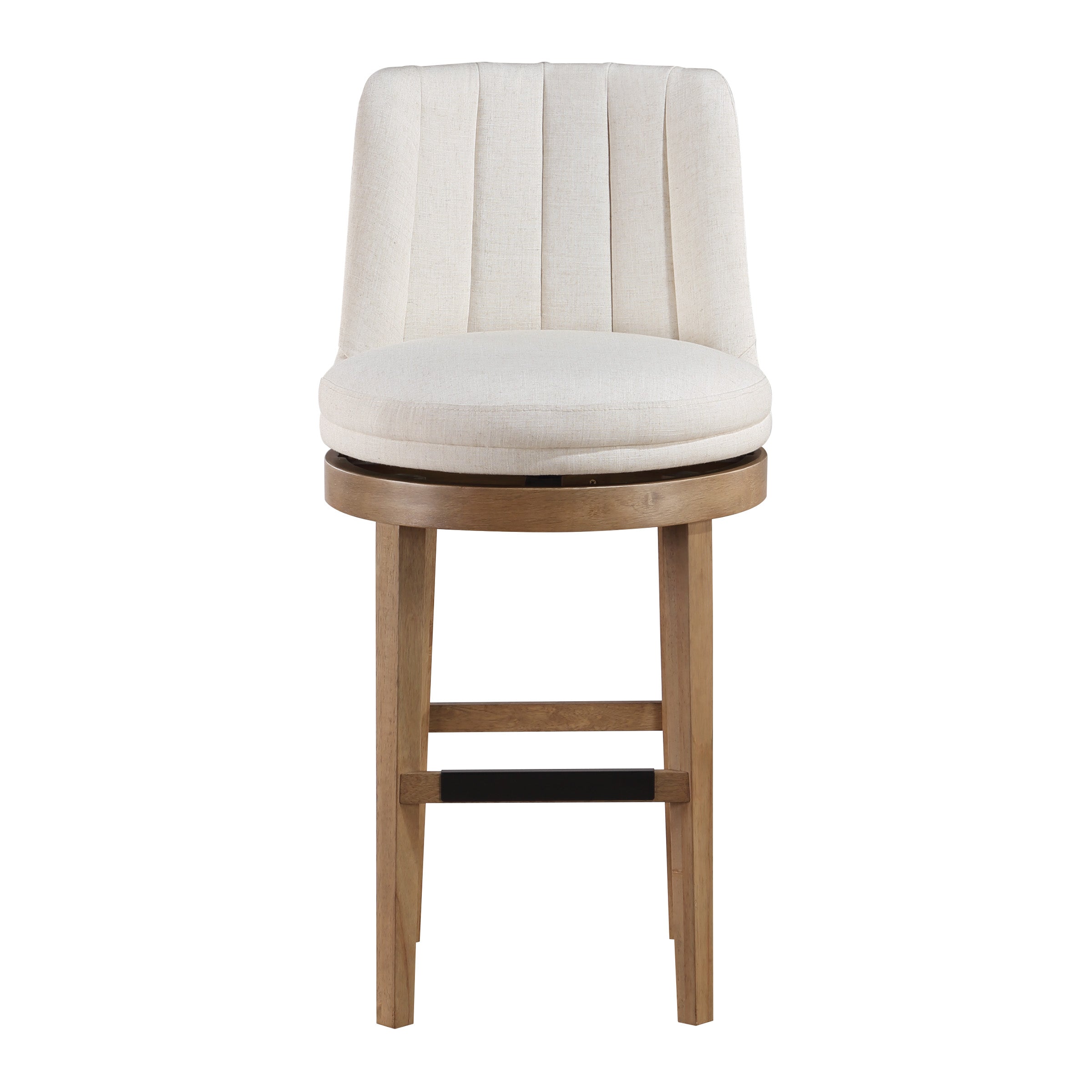 Rowan 2-Pack Swivel Barstool - Linen/Medium Oak