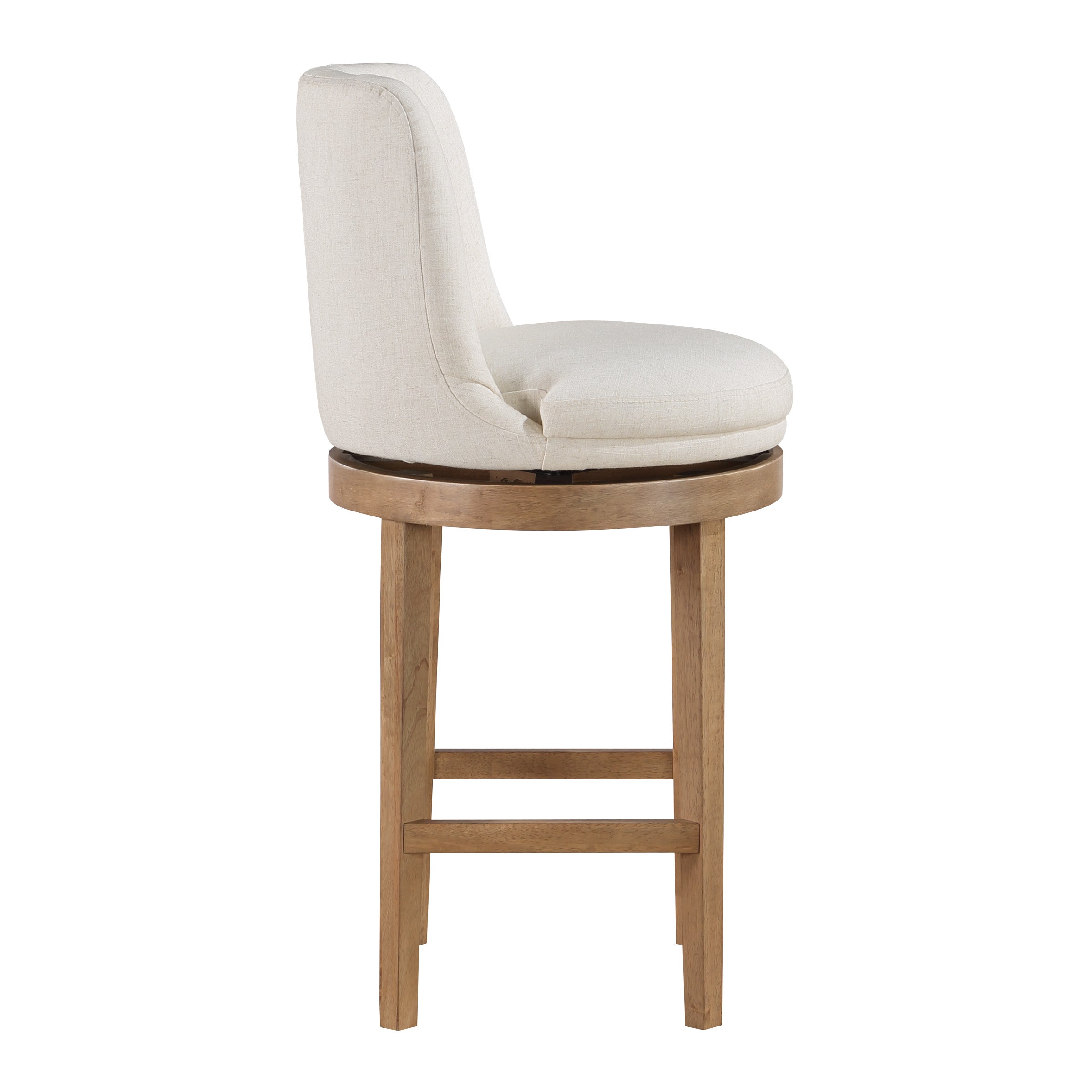 Rowan 2-Pack Swivel Barstool - Linen/Medium Oak