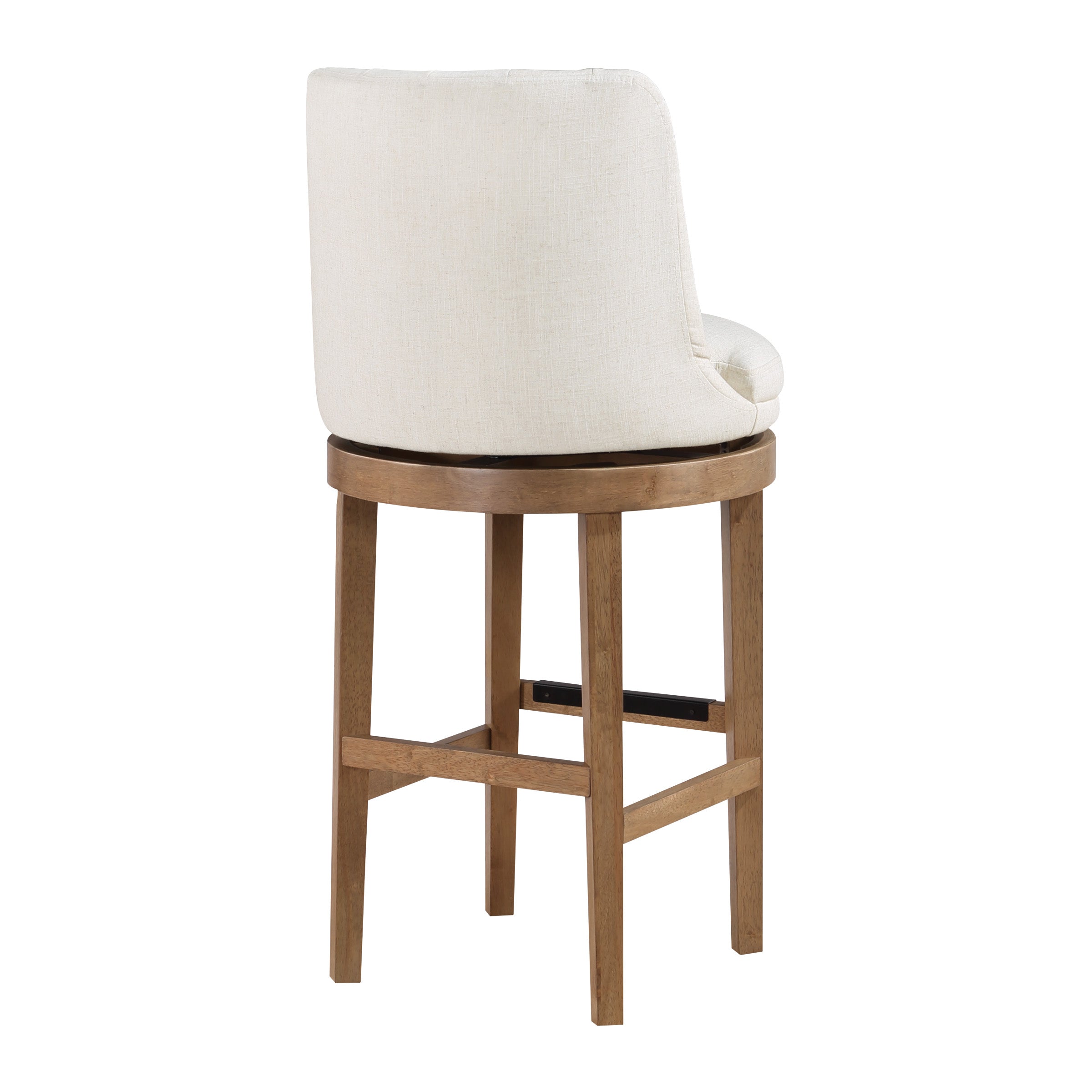 Rowan 2-Pack Swivel Barstool - Linen/Medium Oak