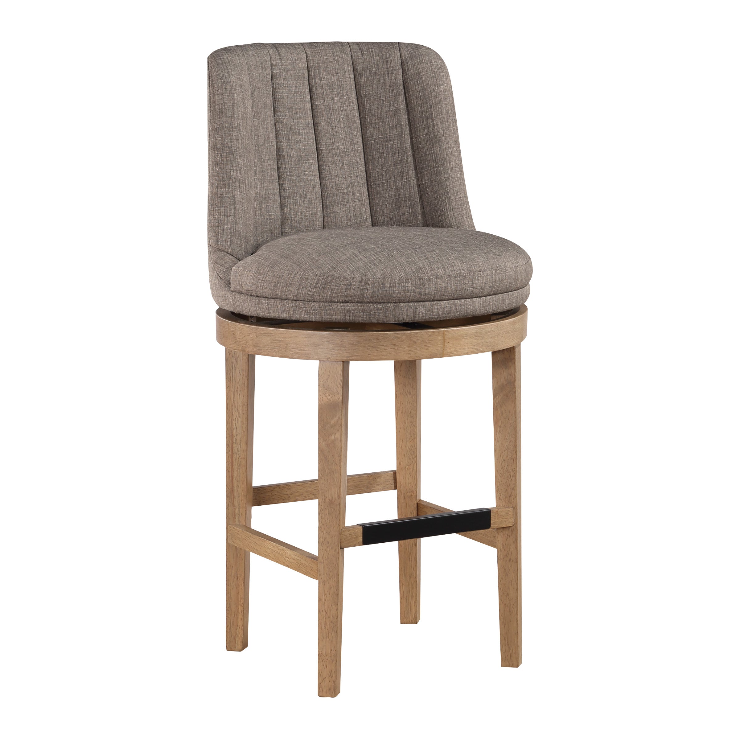 Rowan 2-Pack Swivel Barstool - Cement/Medium Oak