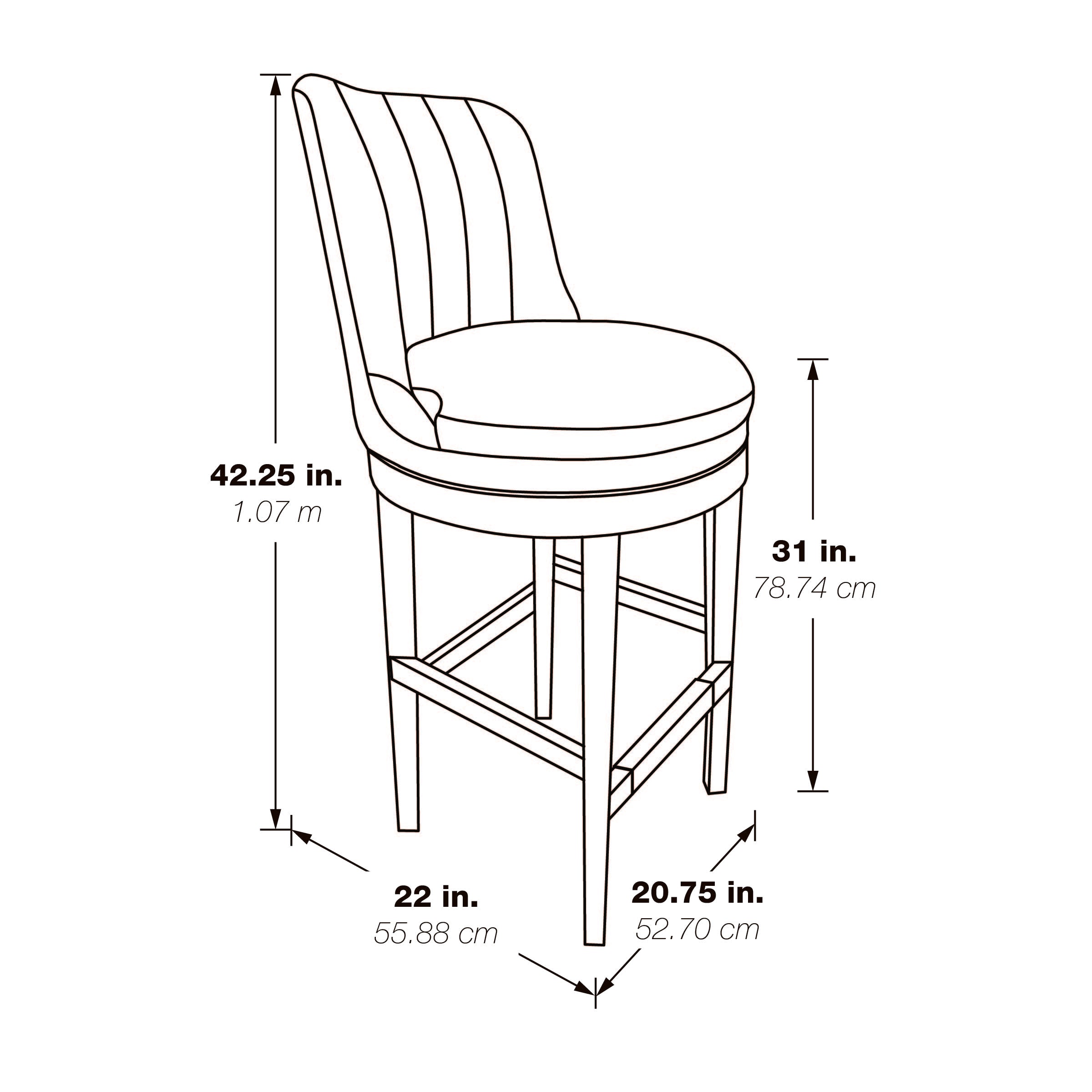 Rowan 2-Pack Swivel Barstool - Cement/Medium Oak