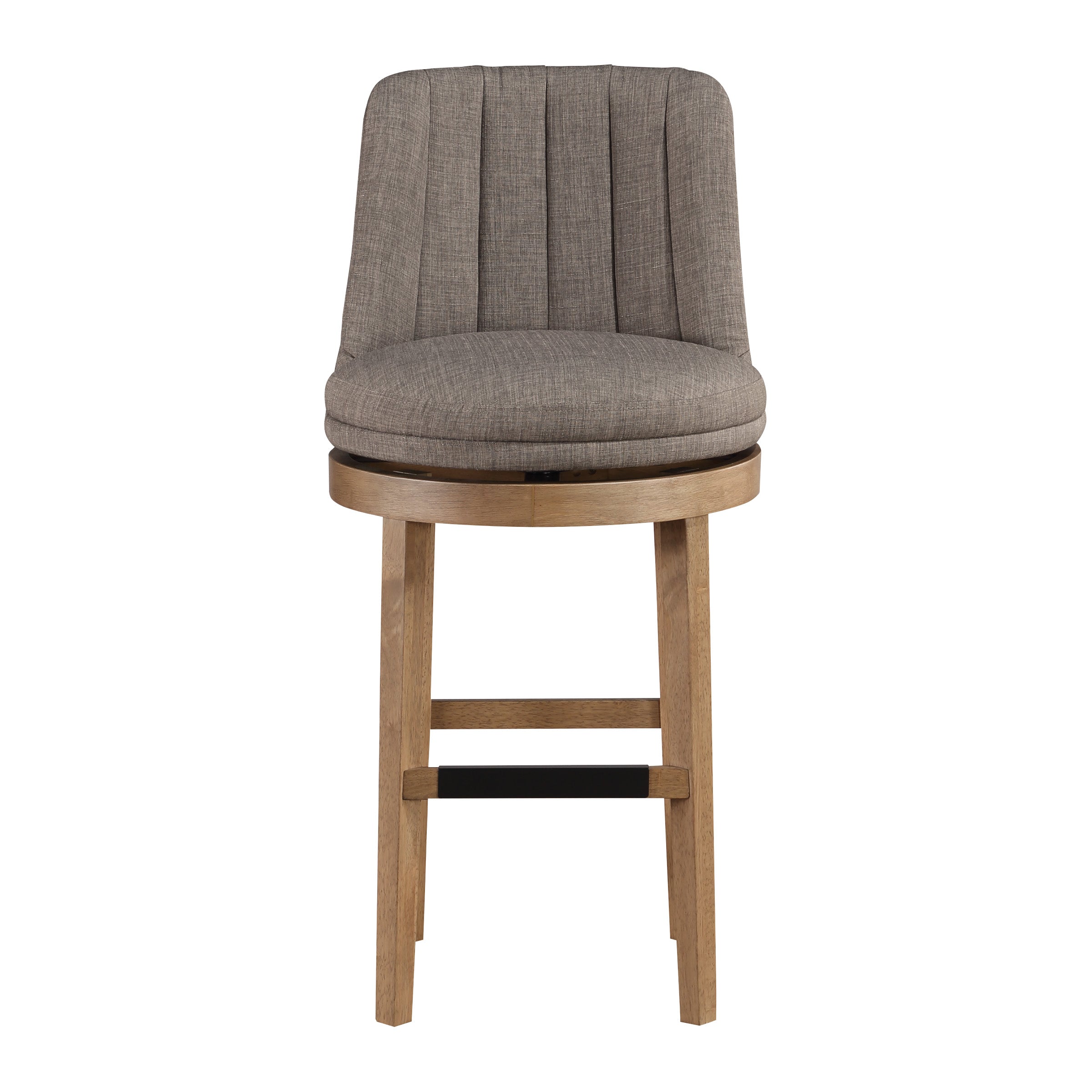 Rowan 2-Pack Swivel Barstool - Cement/Medium Oak