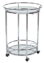 Royse Serving Cart - Chrome Finish