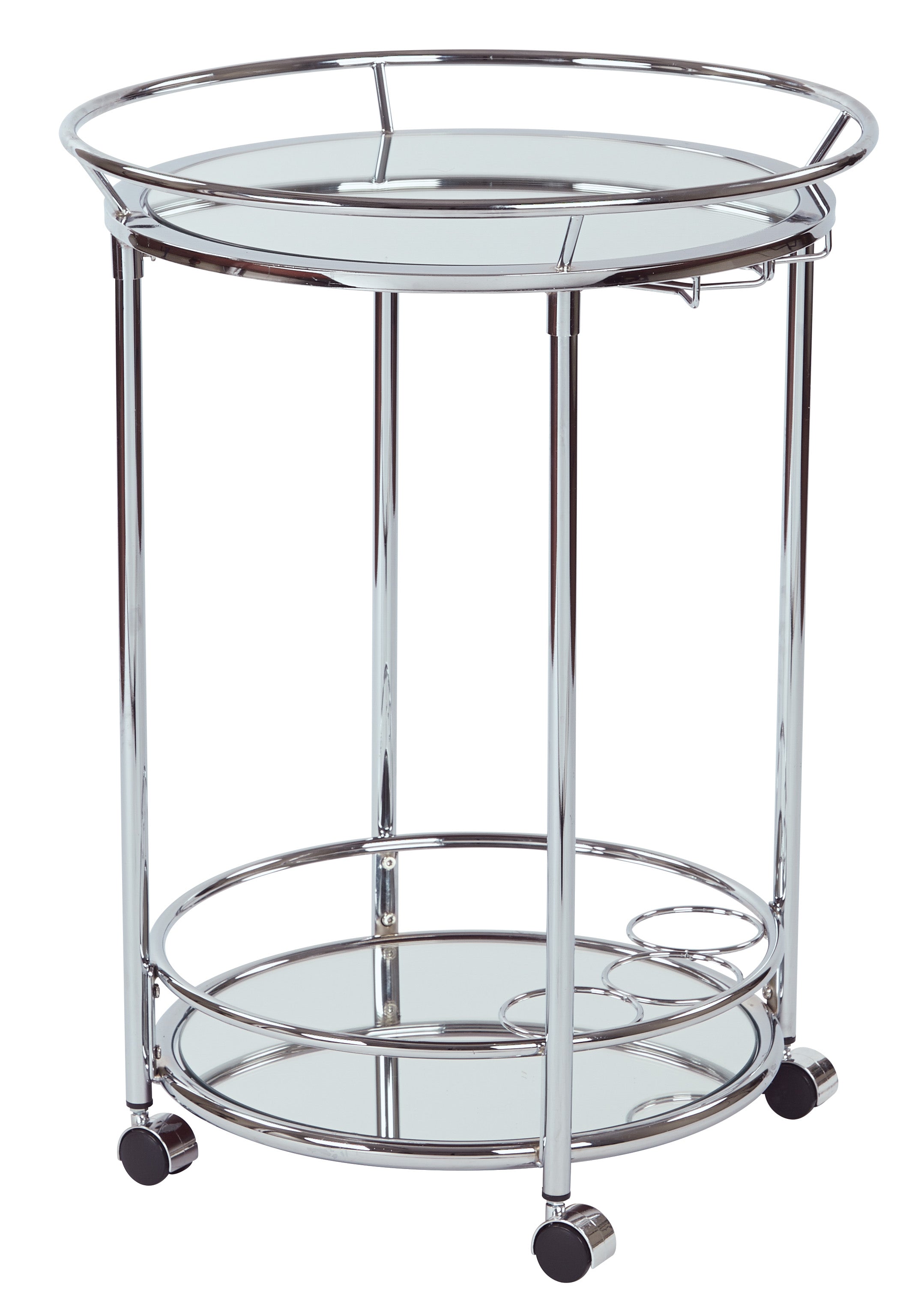Royse Serving Cart - Chrome Finish