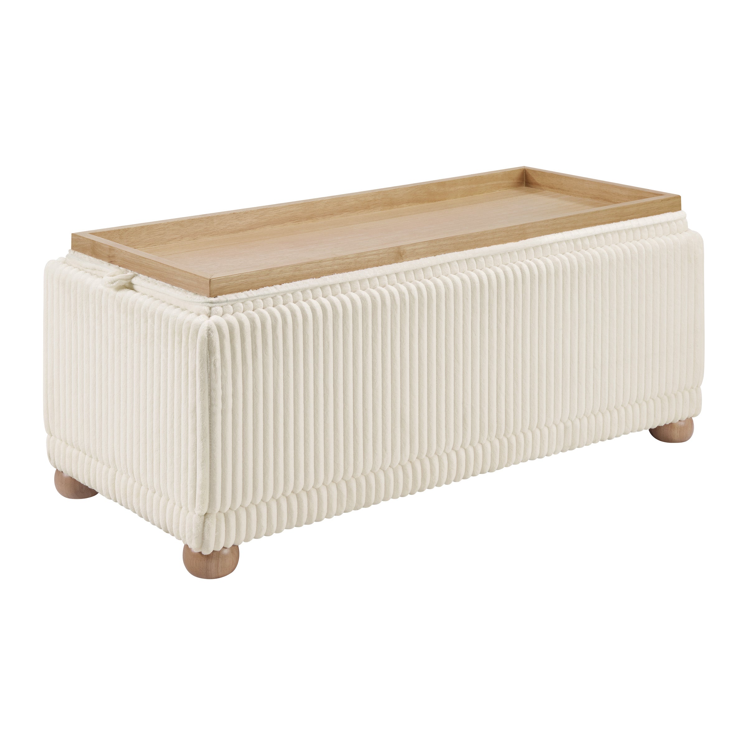 Sahara Storage Bench - White Cord