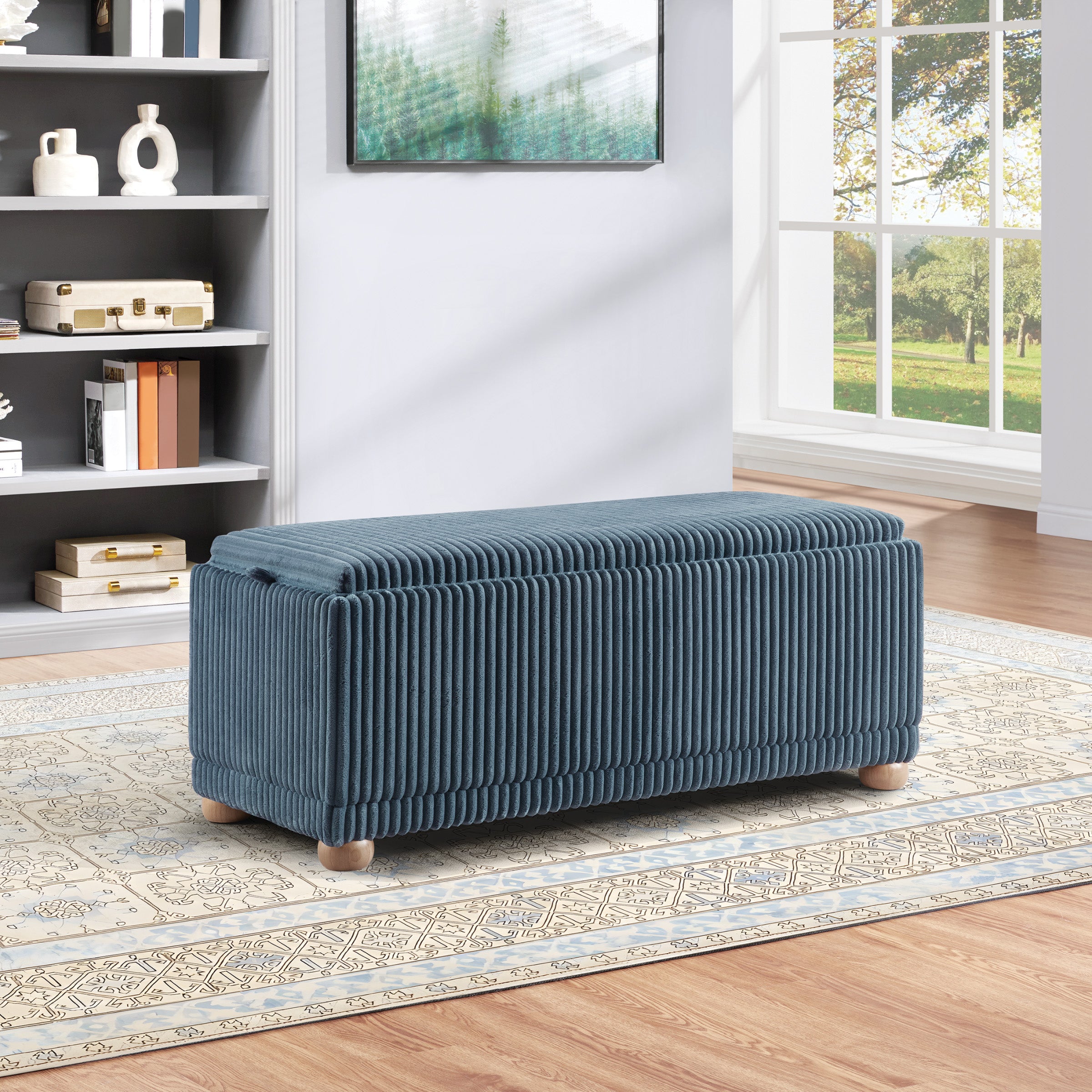 Sahara Storage Bench - Blue Cord