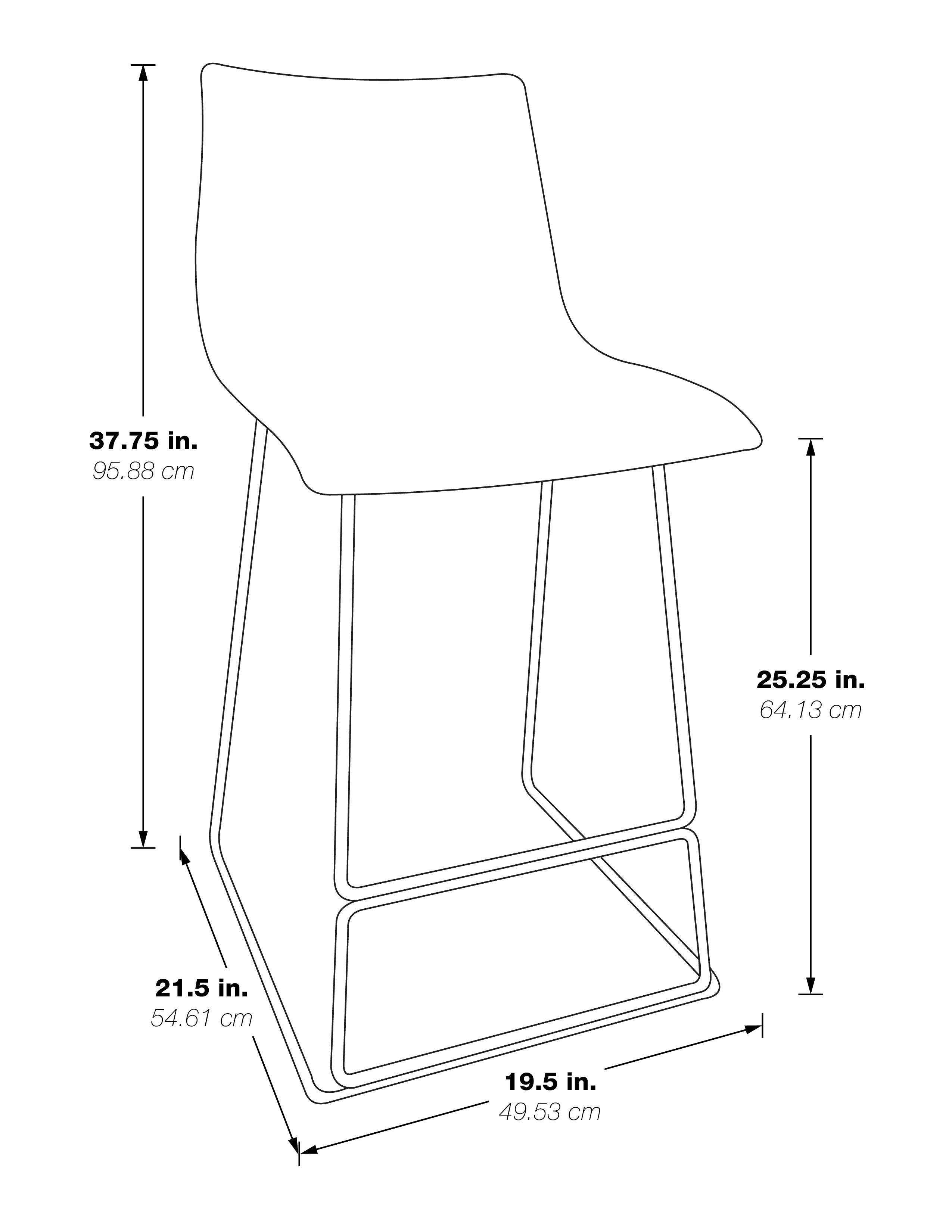 Nash 26" Counter Stool 2/CTN - Charcoal
