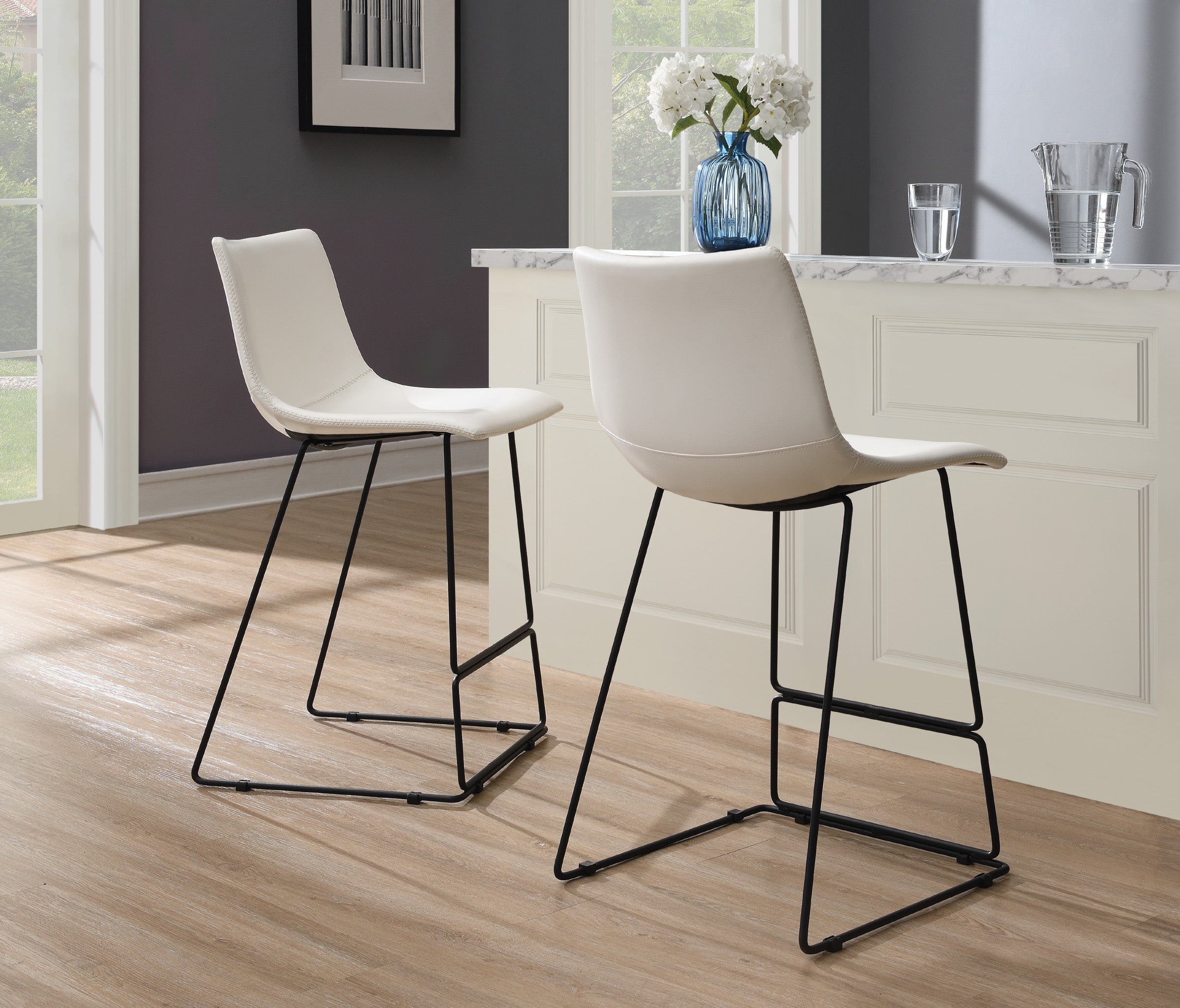 Nash 26" Counter Stool 2/CTN - White