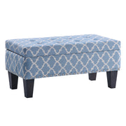 Clement Storage Bench- Blue Geo