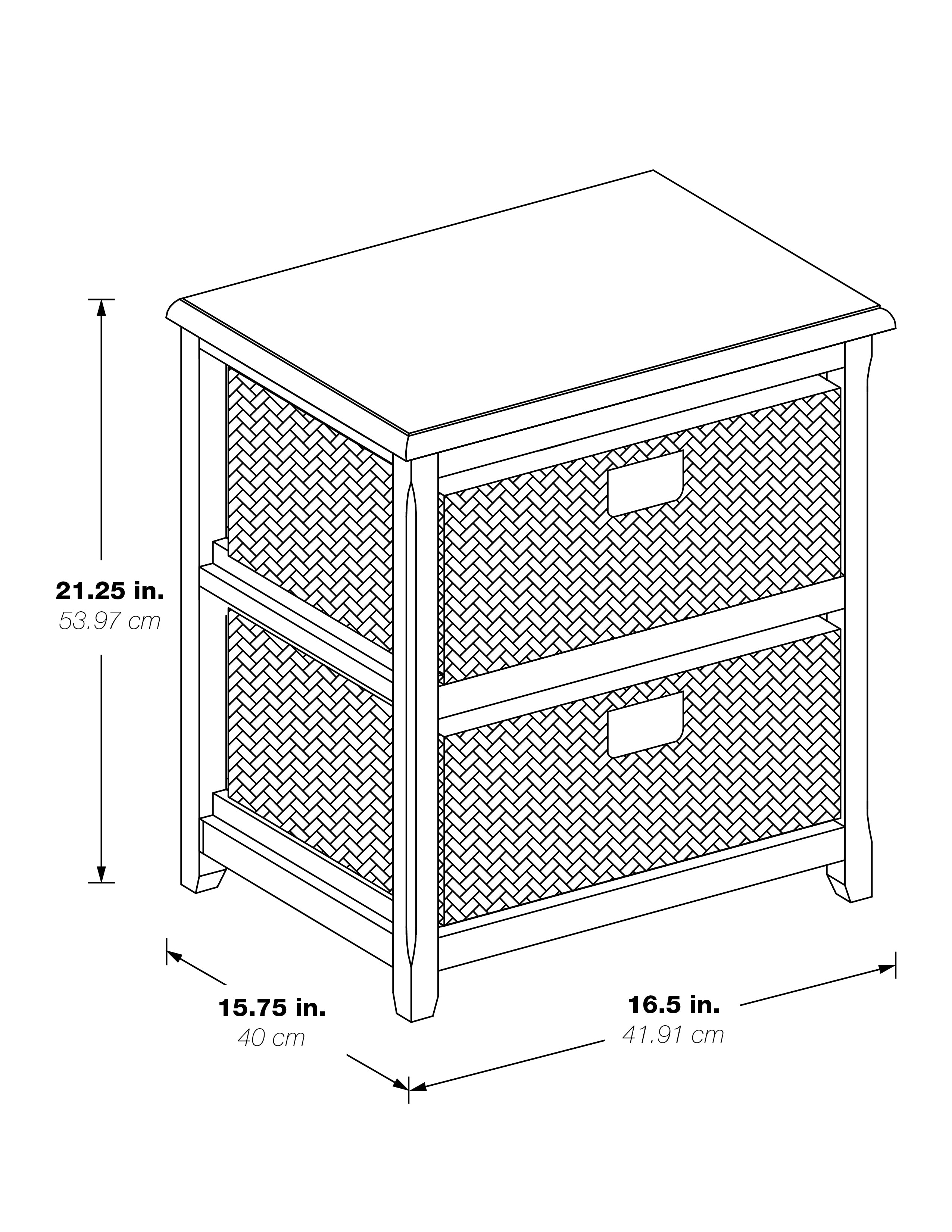 Seabrook Two-Tier Storage Unit - White