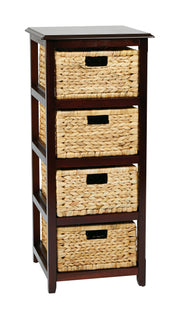 Seabrook Four-Tier Storage Unit - Espresso