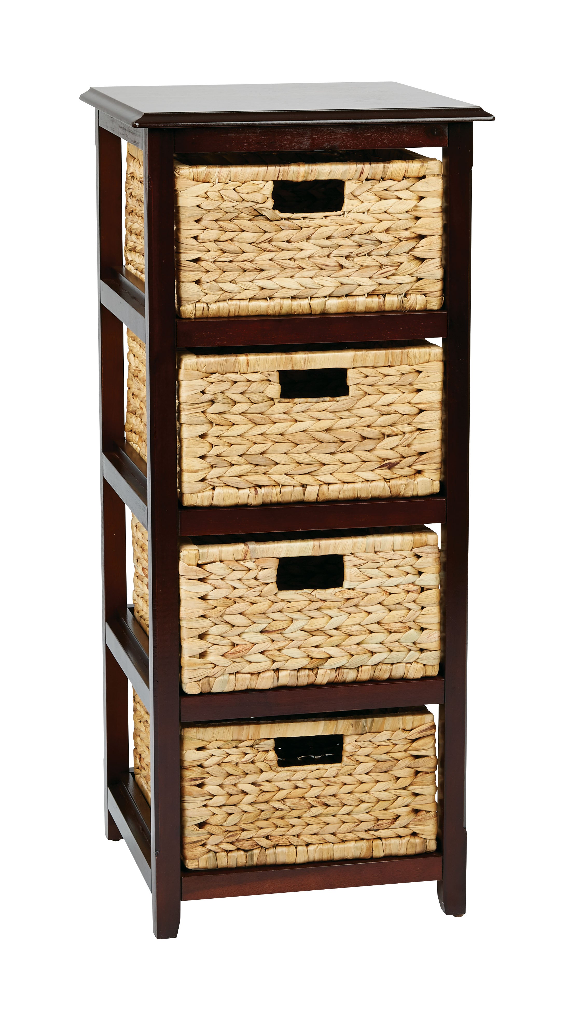 Seabrook Four-Tier Storage Unit - Espresso