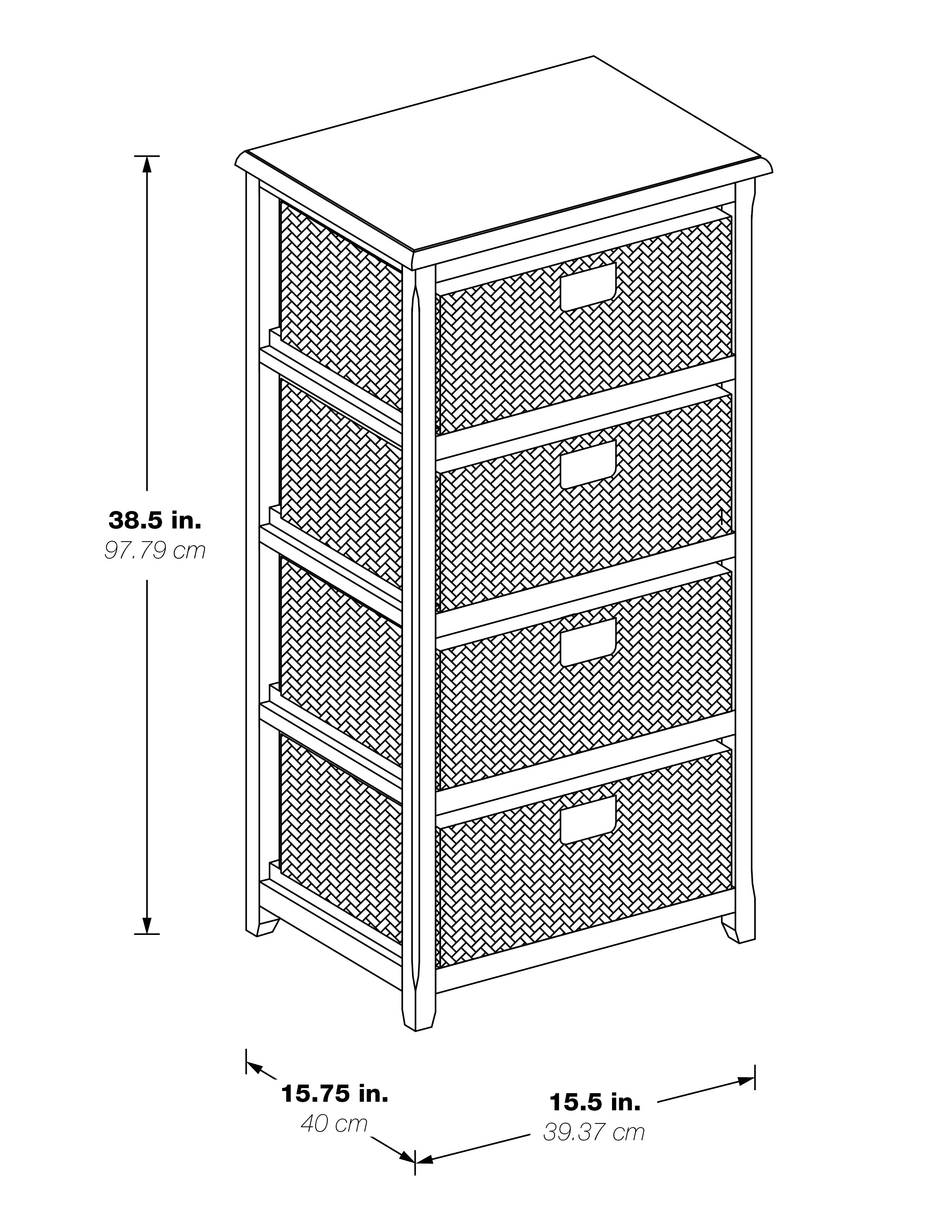 Seabrook Four-Tier Storage Unit - Espresso