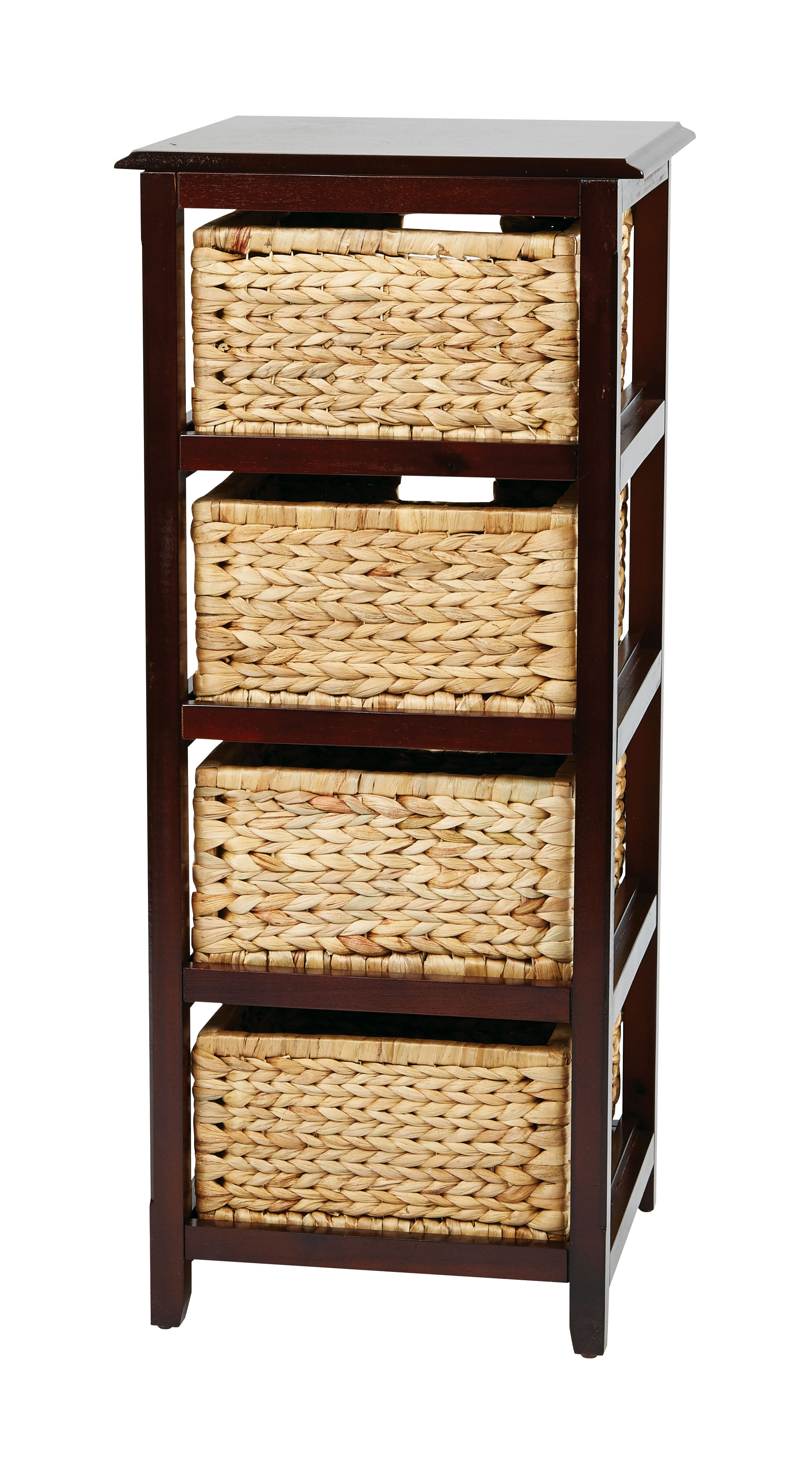 Seabrook Four-Tier Storage Unit - Espresso