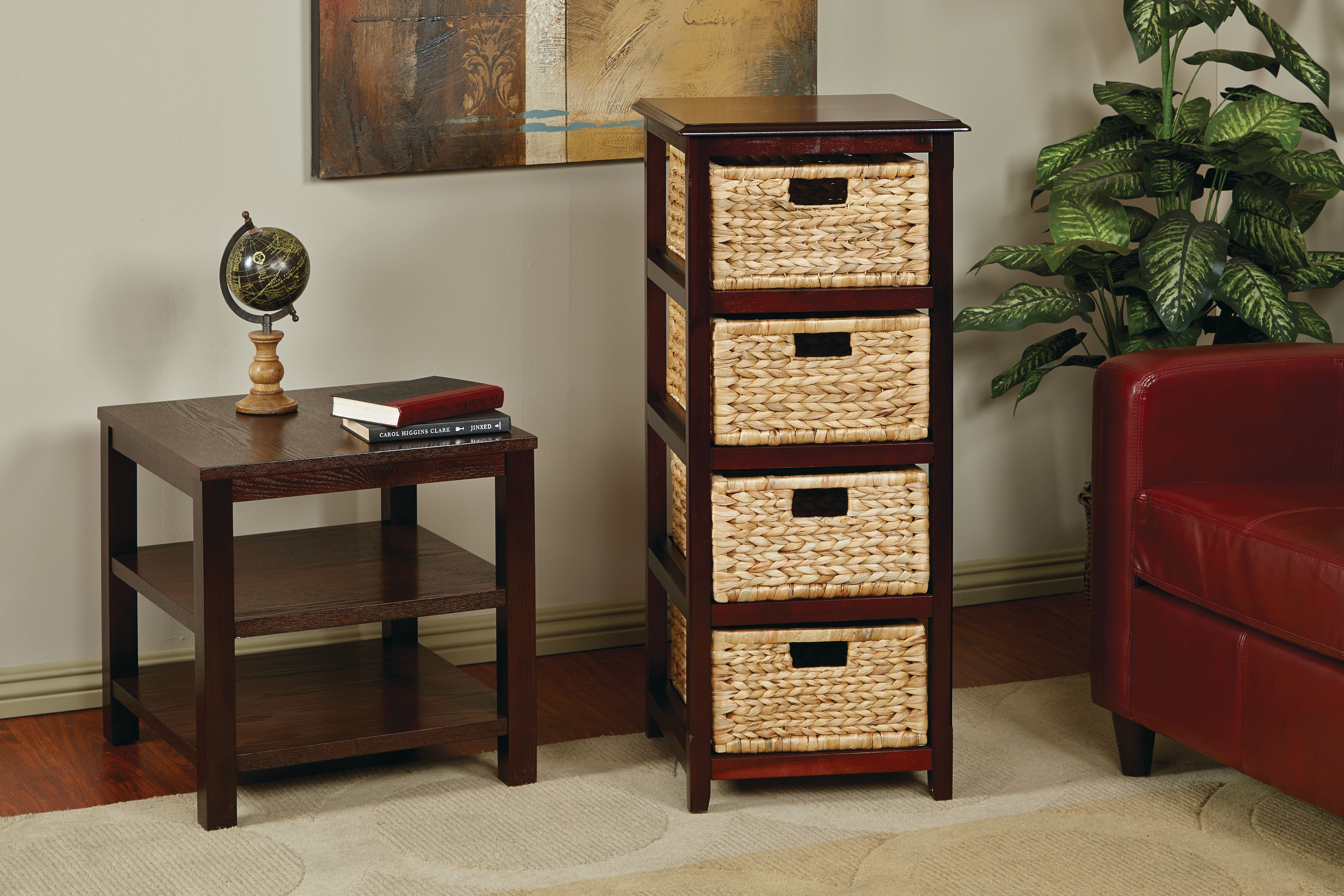 Seabrook Four-Tier Storage Unit - Espresso