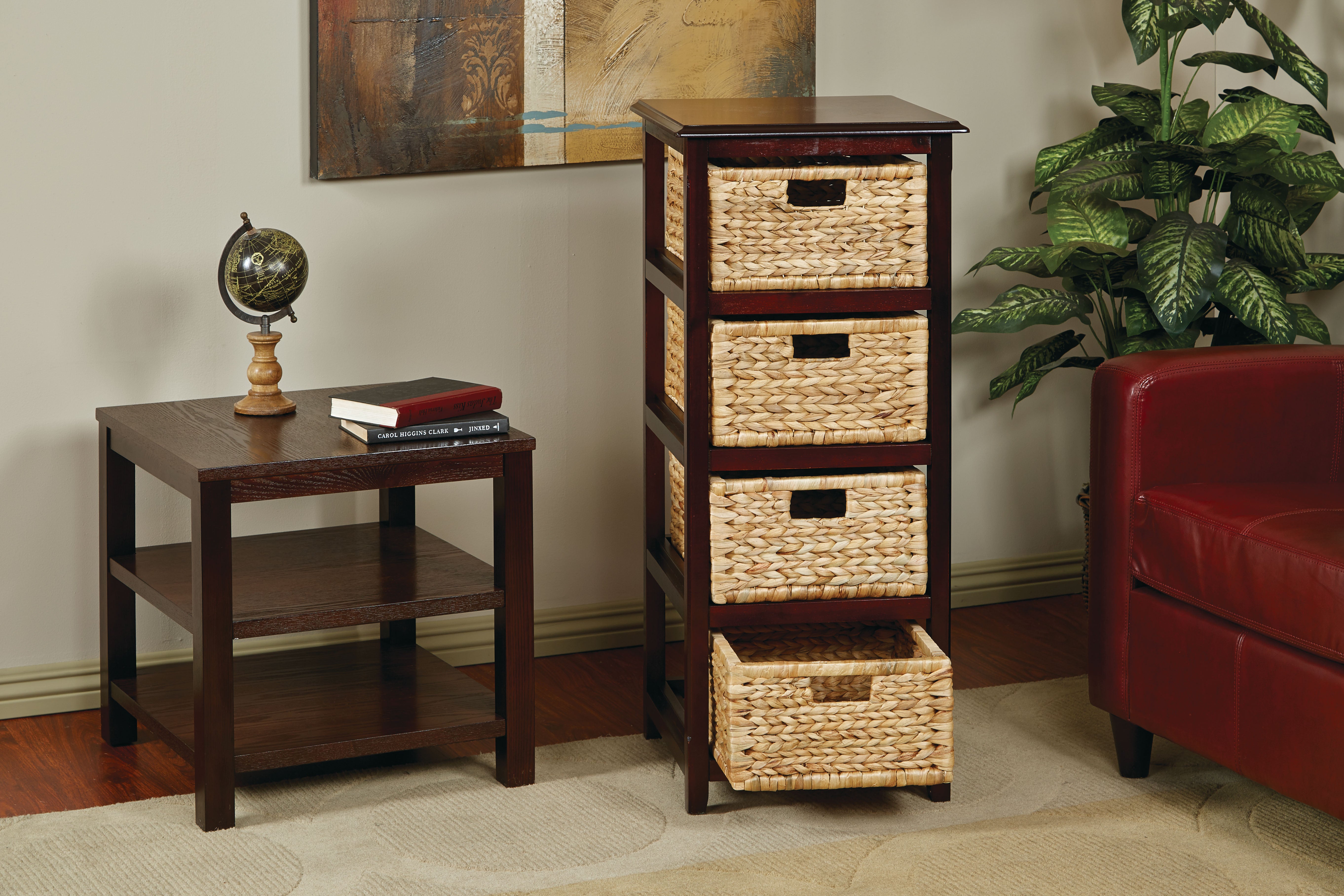 Seabrook Four-Tier Storage Unit - Espresso