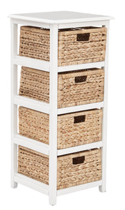 Seabrook Four-Tier Storage Unit - White
