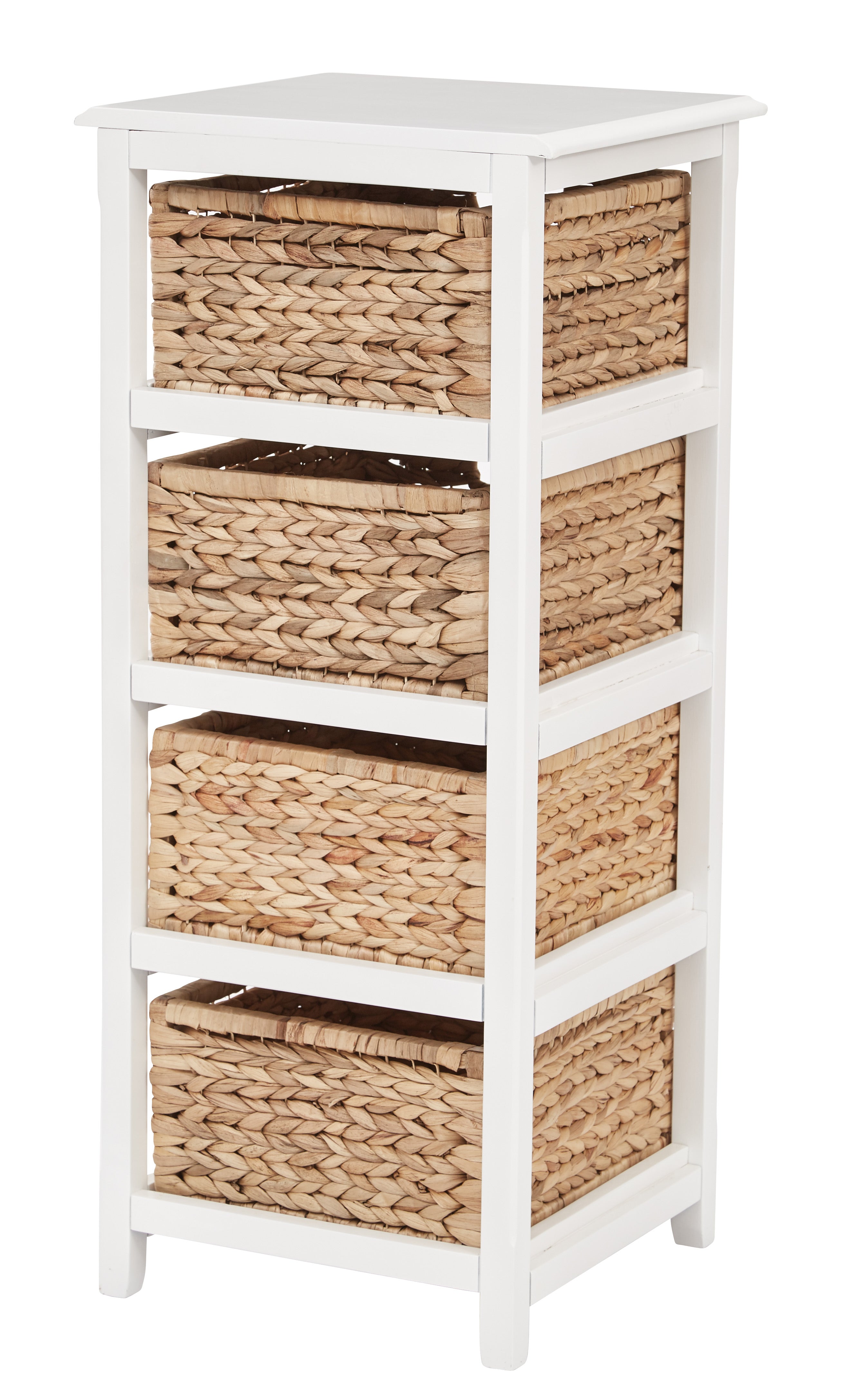 Seabrook Four-Tier Storage Unit - White