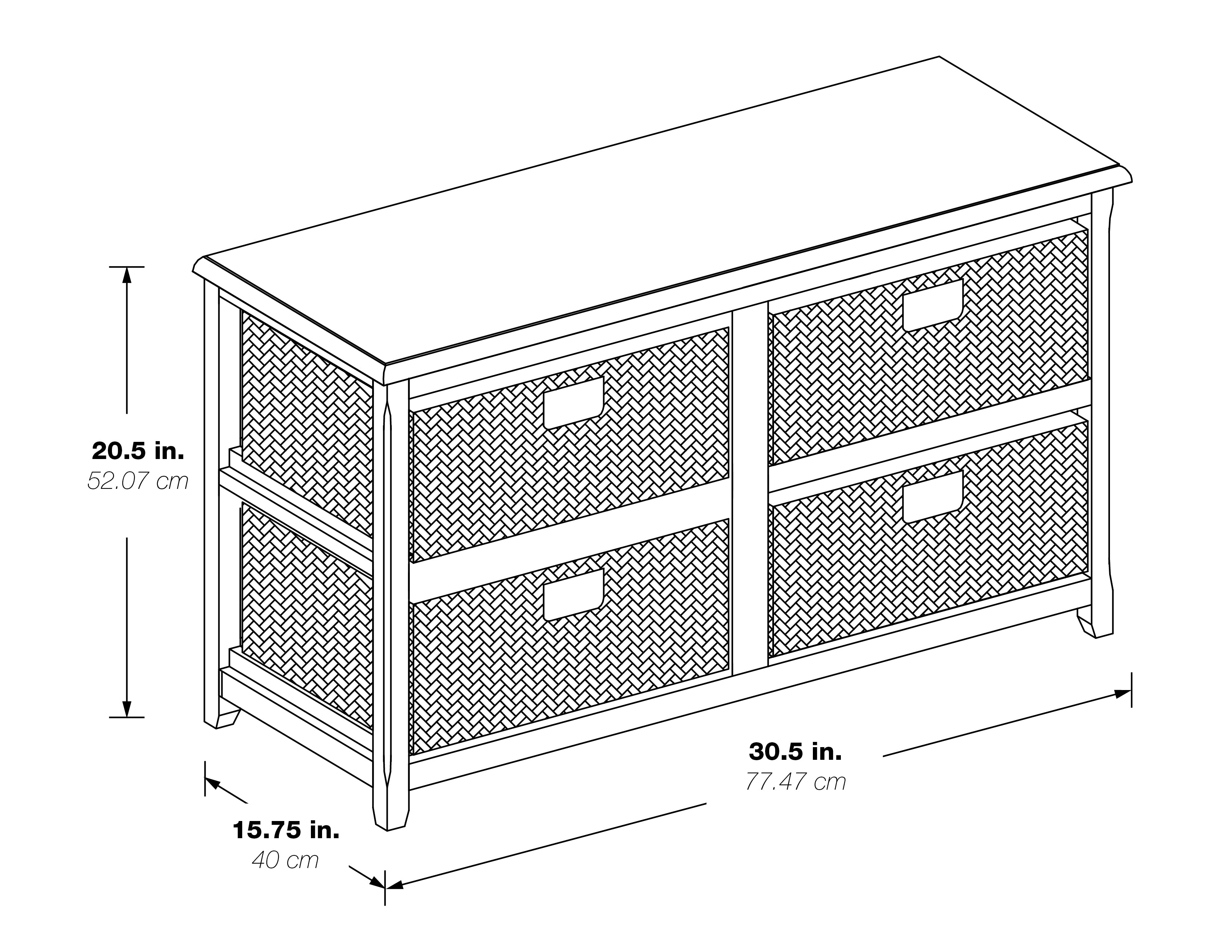 Seabrook Two-Tier Storage Unit - Espresso
