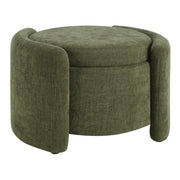 Sable Storage Ottoman - Bottle Green