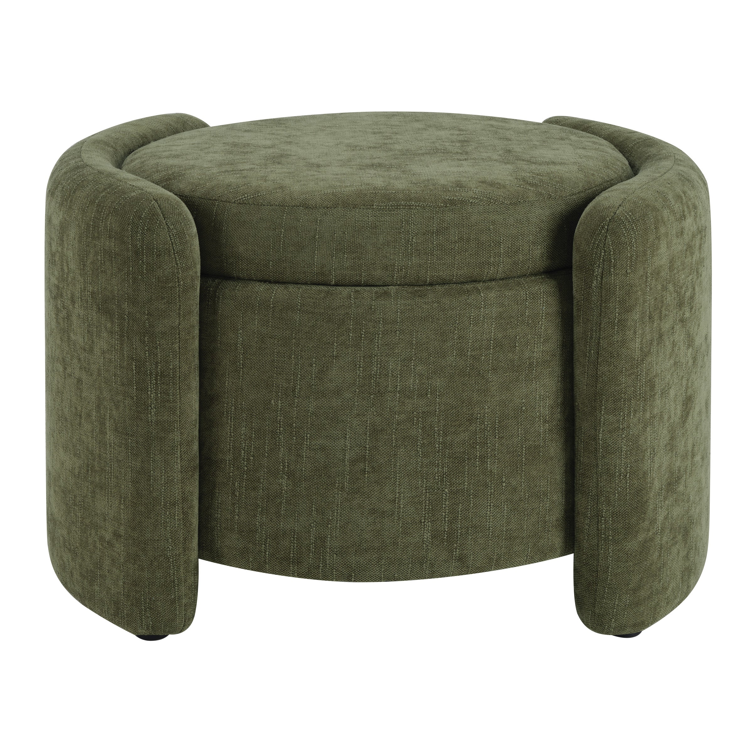 Sable Storage Ottoman - Bottle Green