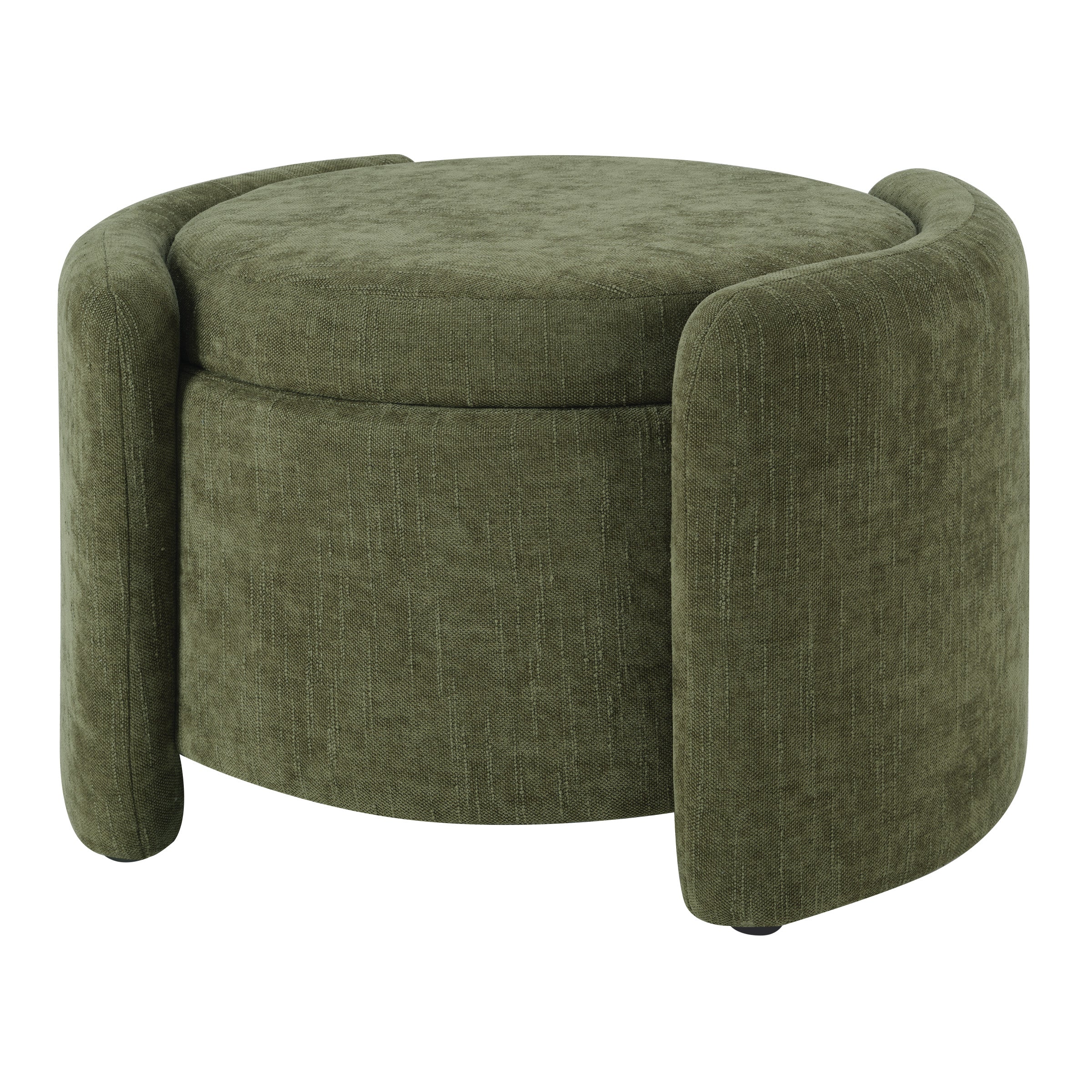Sable Storage Ottoman - Bottle Green