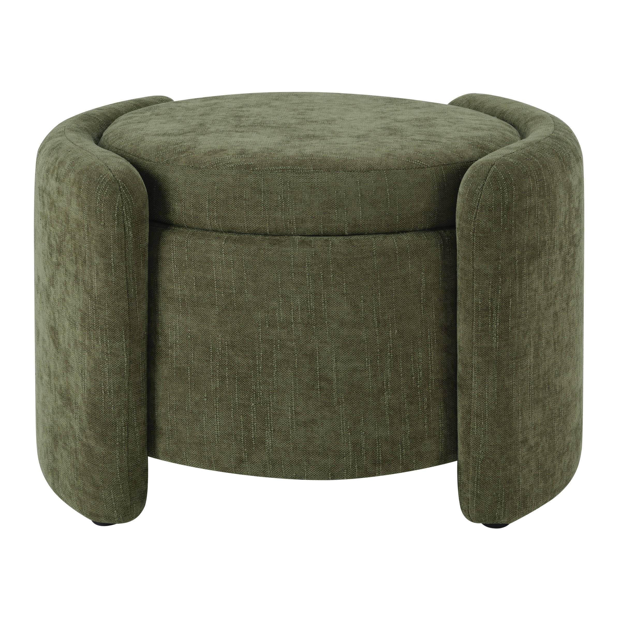 Sable Storage Ottoman - Bottle Green