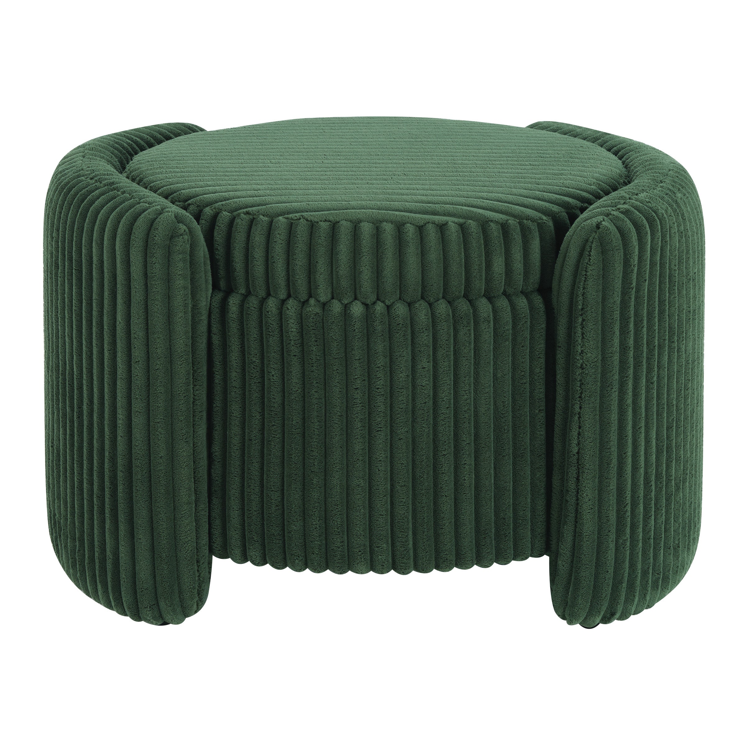 Sable Storage Ottoman - Green Cord