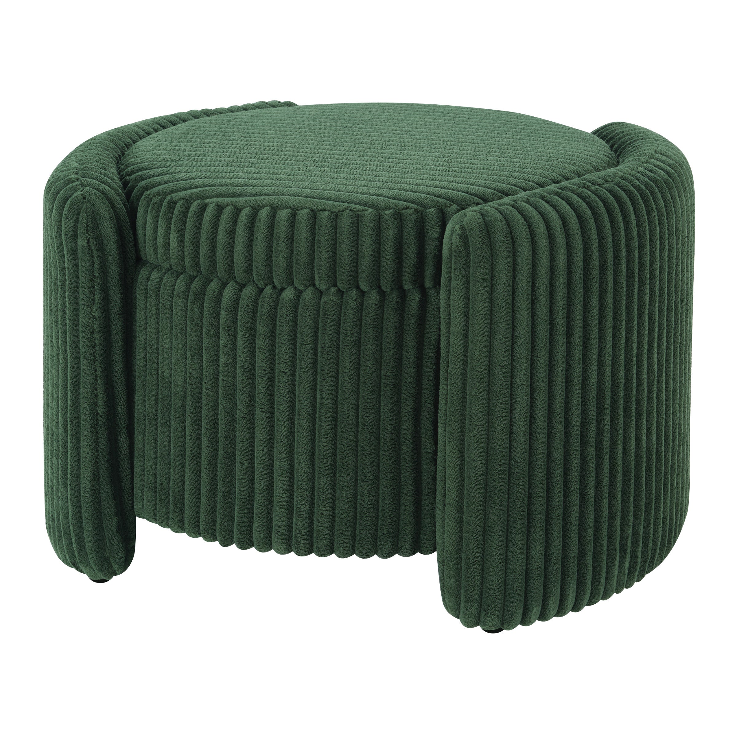 Sable Storage Ottoman - Green Cord