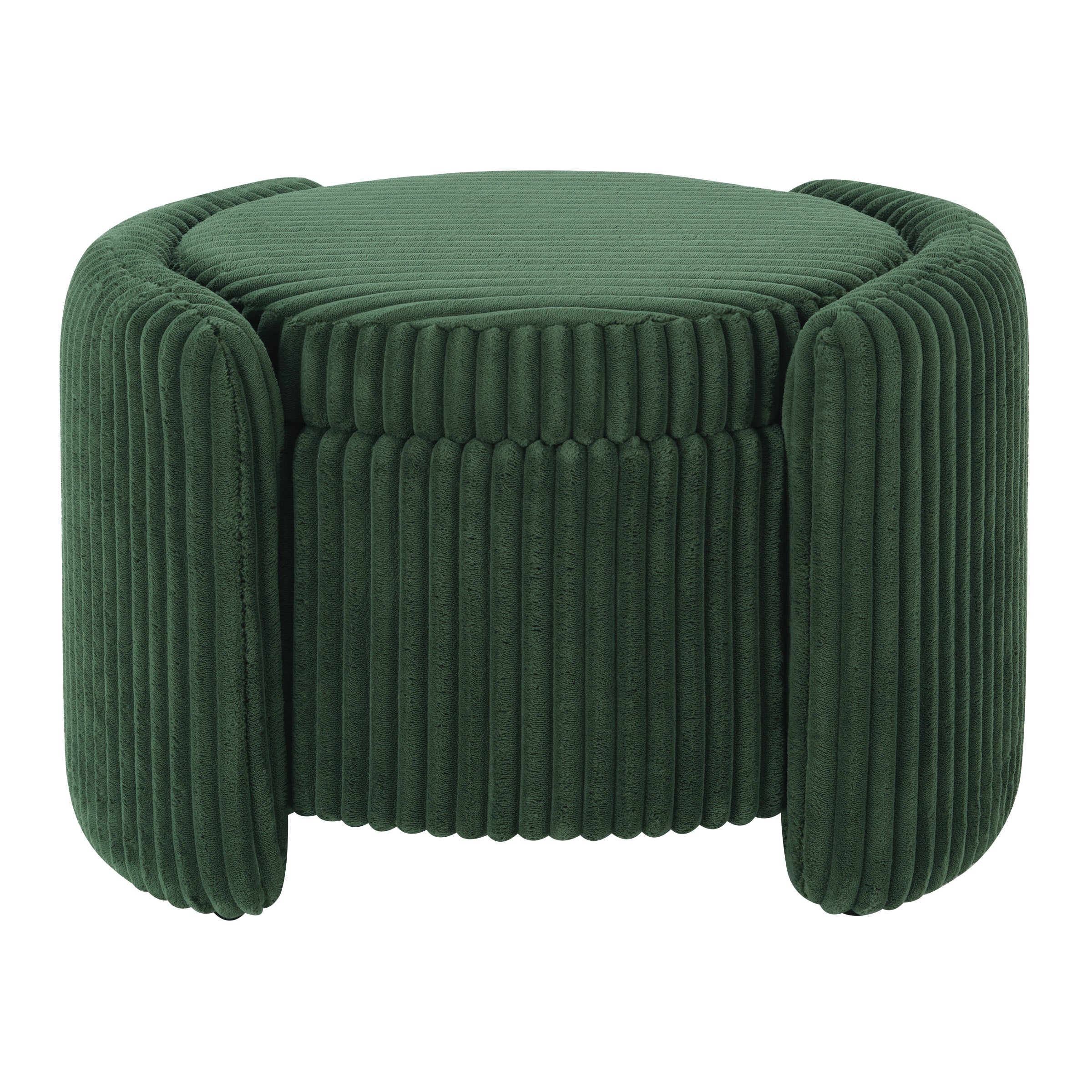 Sable Storage Ottoman - Green Cord