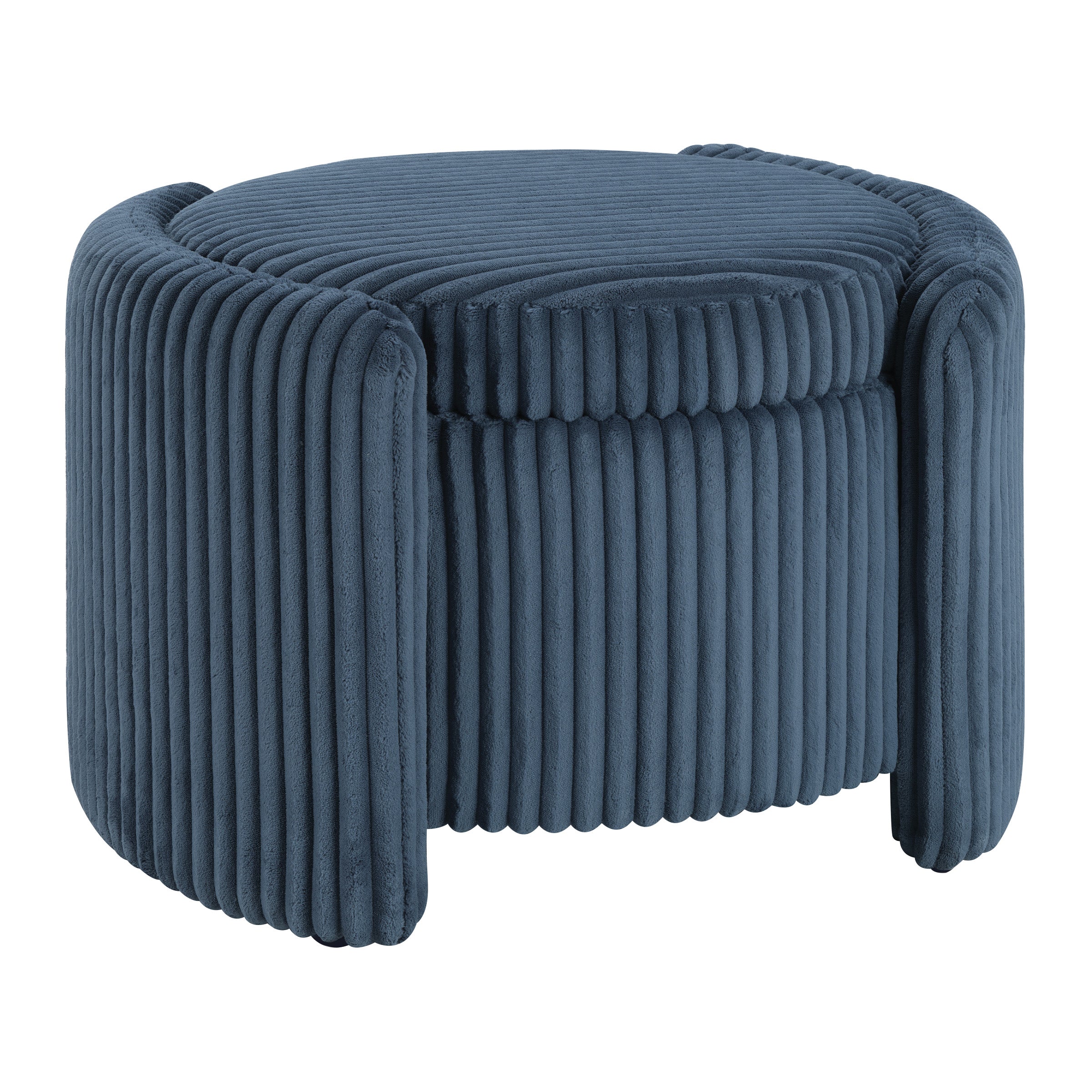 Sable Storage Ottoman - Blue Cord