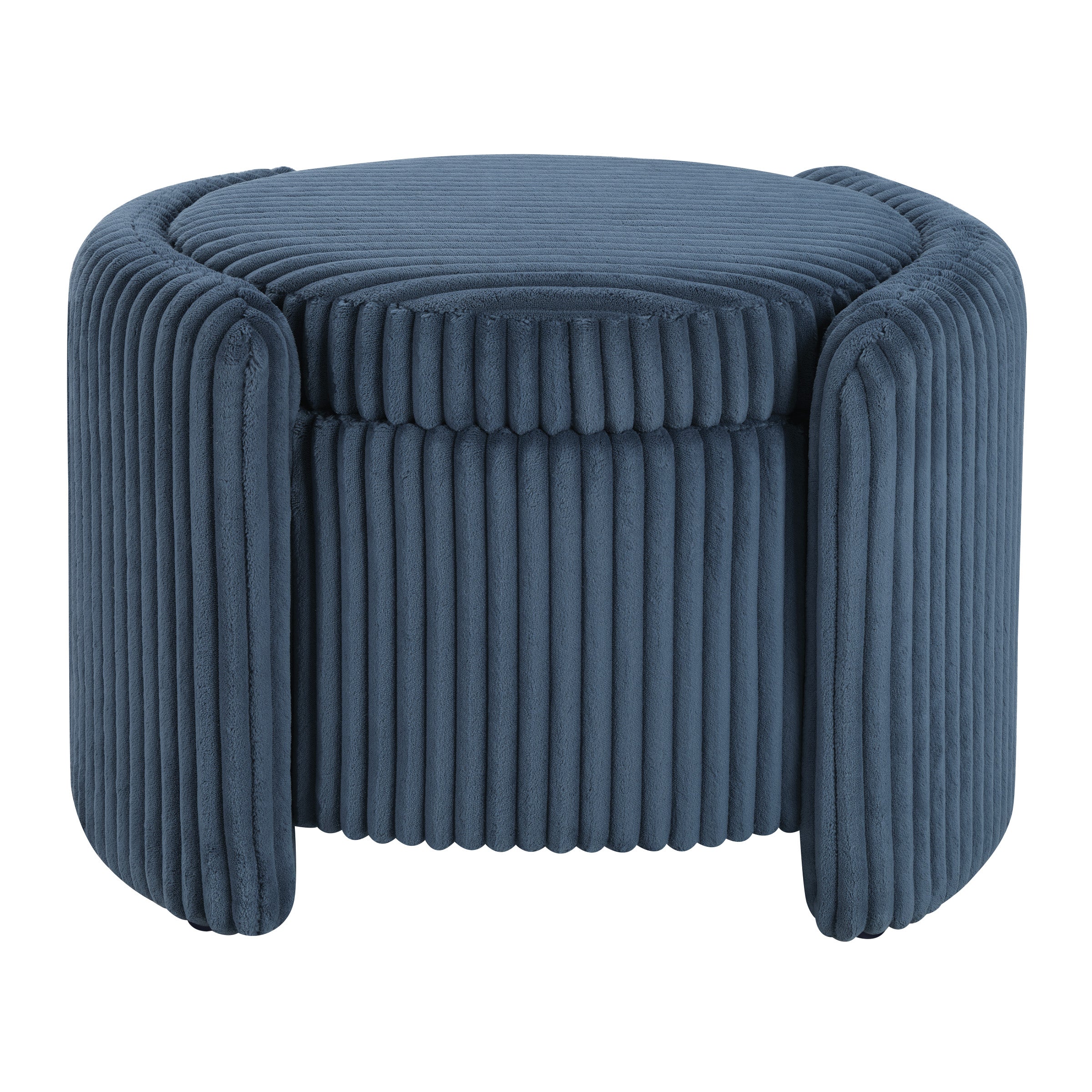 Sable Storage Ottoman - Blue Cord