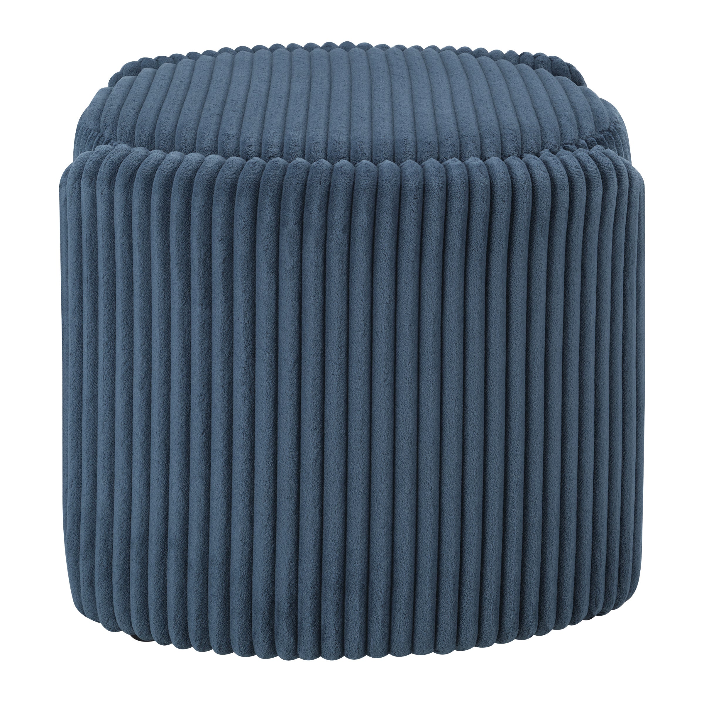 Sable Storage Ottoman - Blue Cord