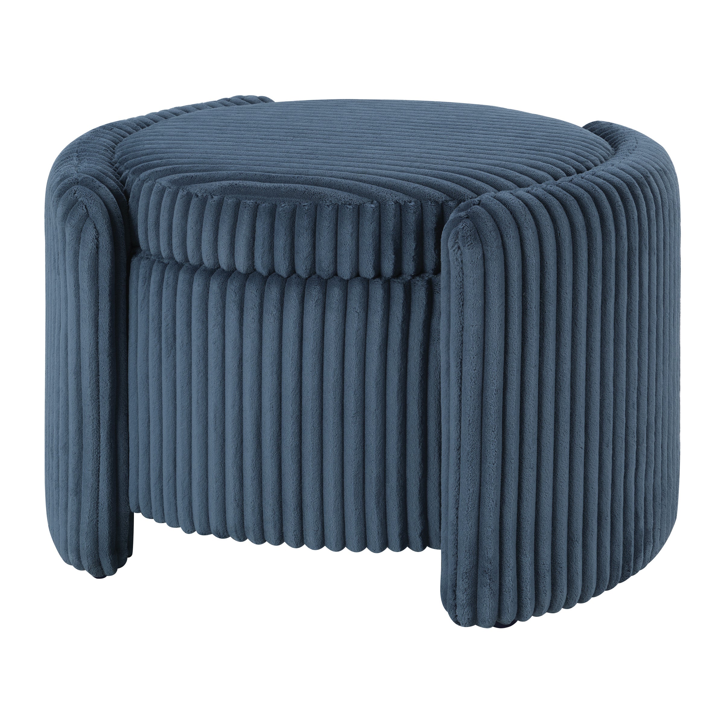 Sable Storage Ottoman - Blue Cord