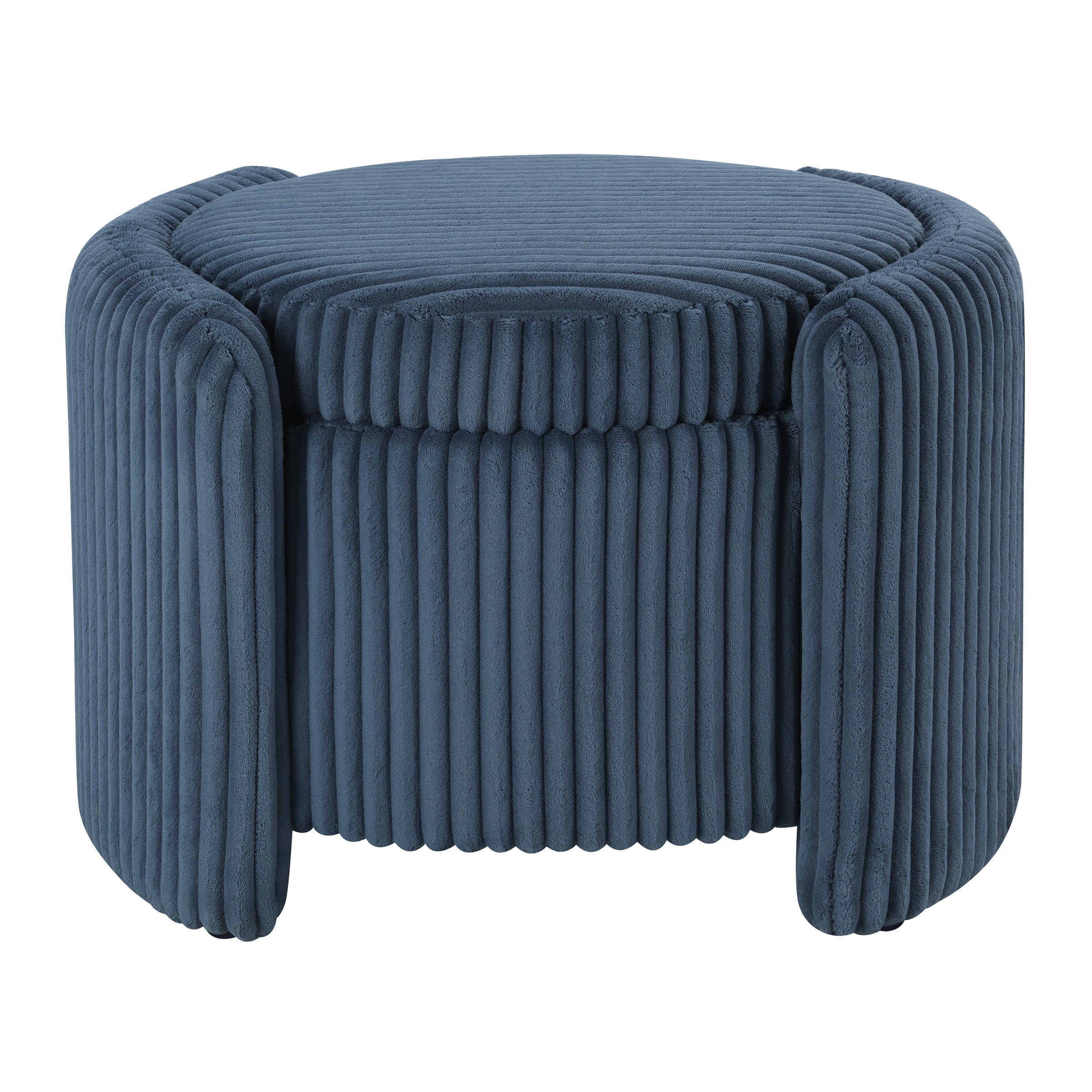 Sable Storage Ottoman - Blue Cord