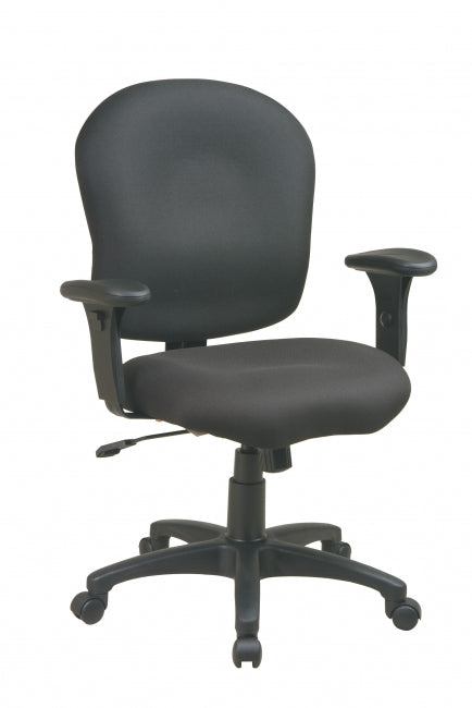 Task Chair with Saddle Seat and Adjustable Soft Padded Arms - A Grade Fabric