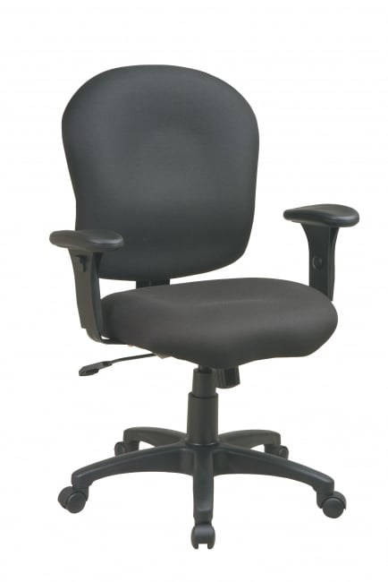Task Chair with Saddle Seat and Adjustable Soft Padded Arms - B Grade Fabric