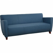 Custom Fabric Sofa With Cherry Finish Legs - Custom A Grade Fabric