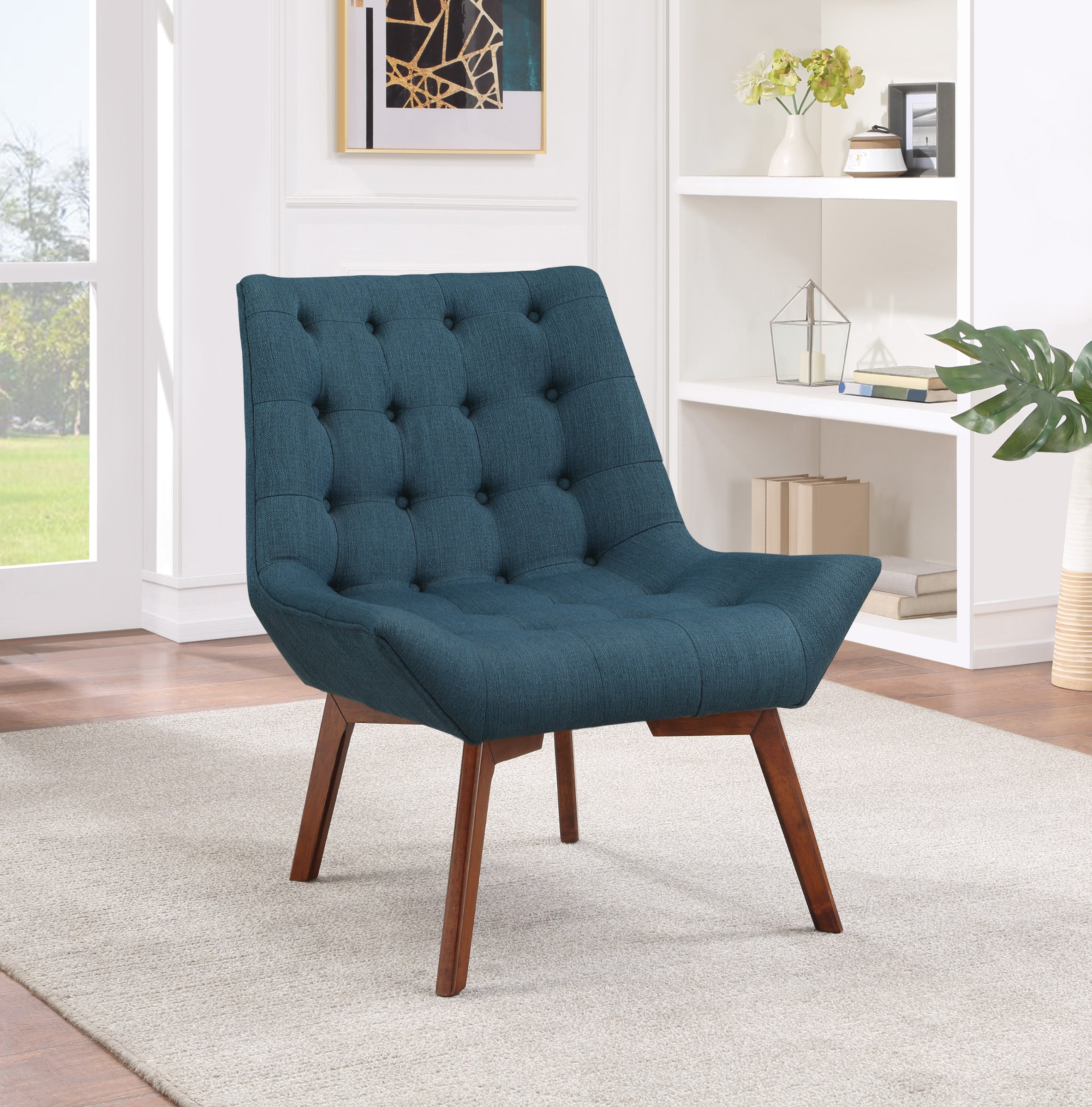 Shelly Tufted Chair - Azure