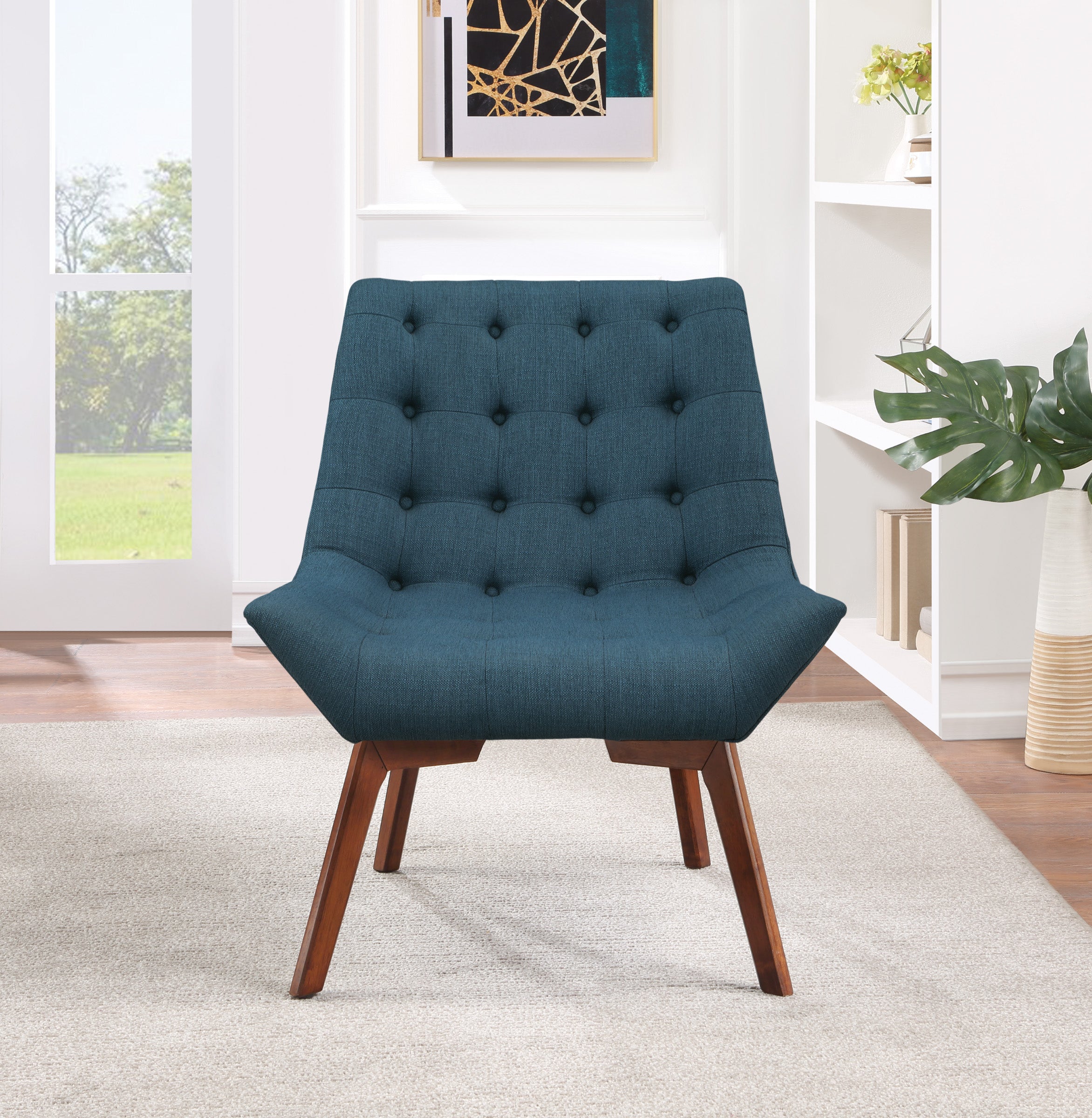 Shelly Tufted Chair - Azure